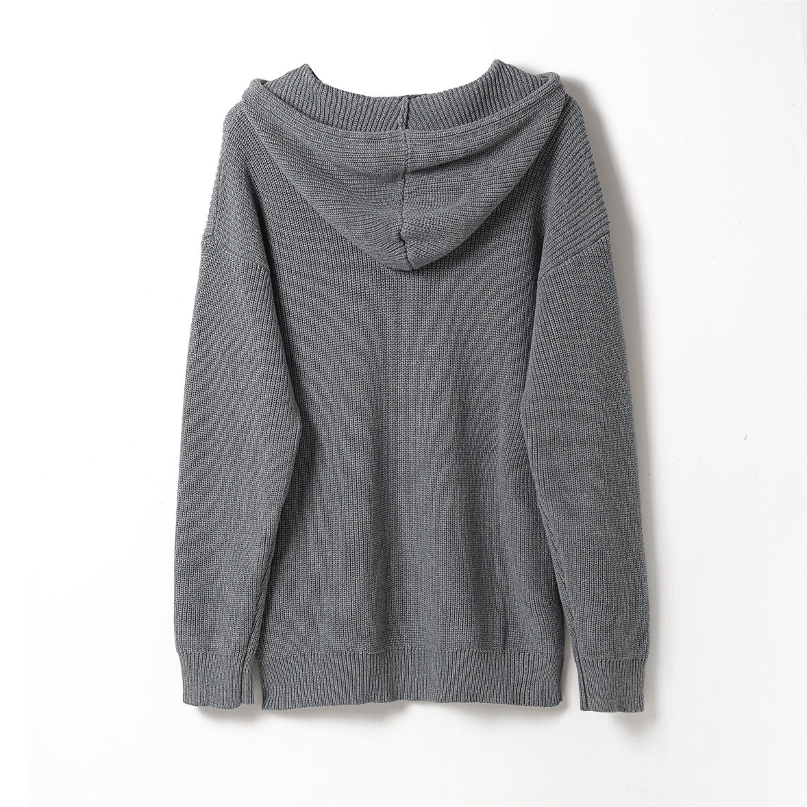 Cashmere embroidery hooded sweater