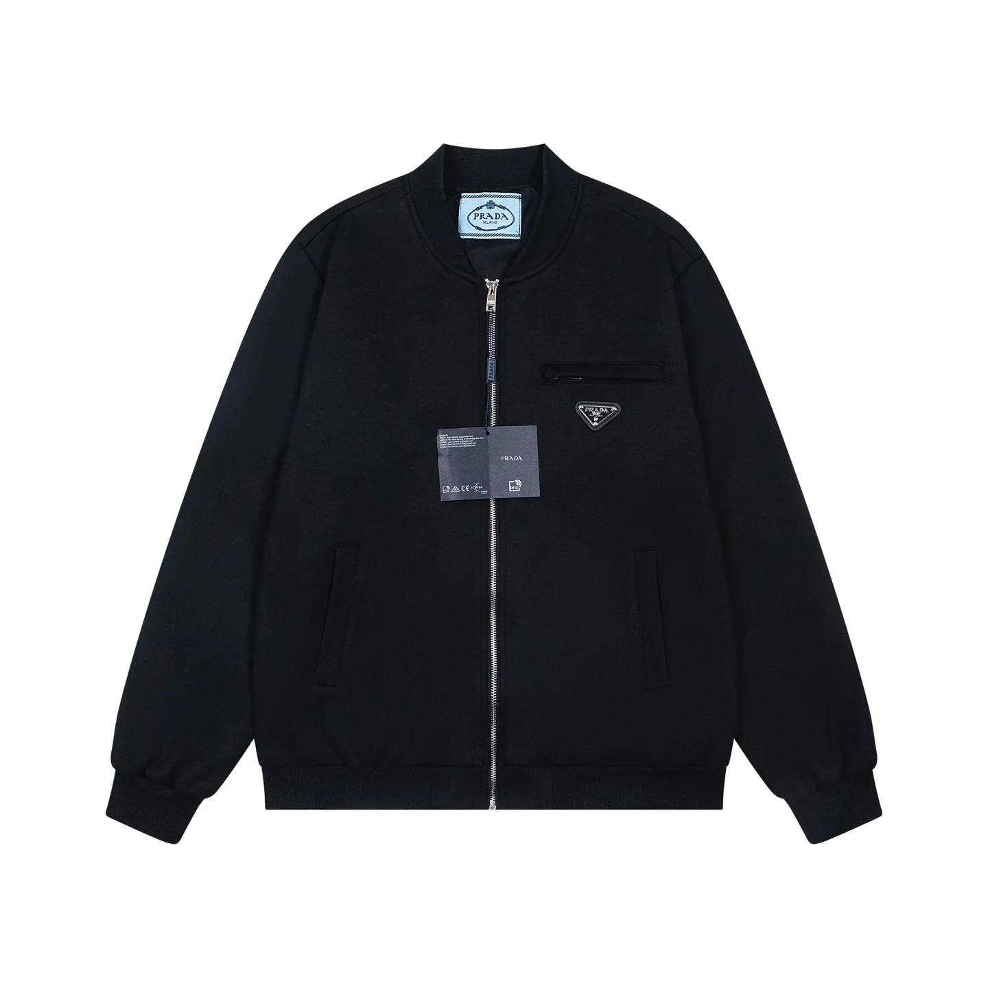 Rivet Print Zip-Up Jacket