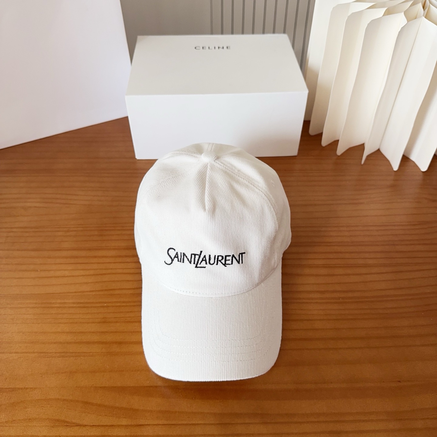 Corduroy embroidered baseball cap