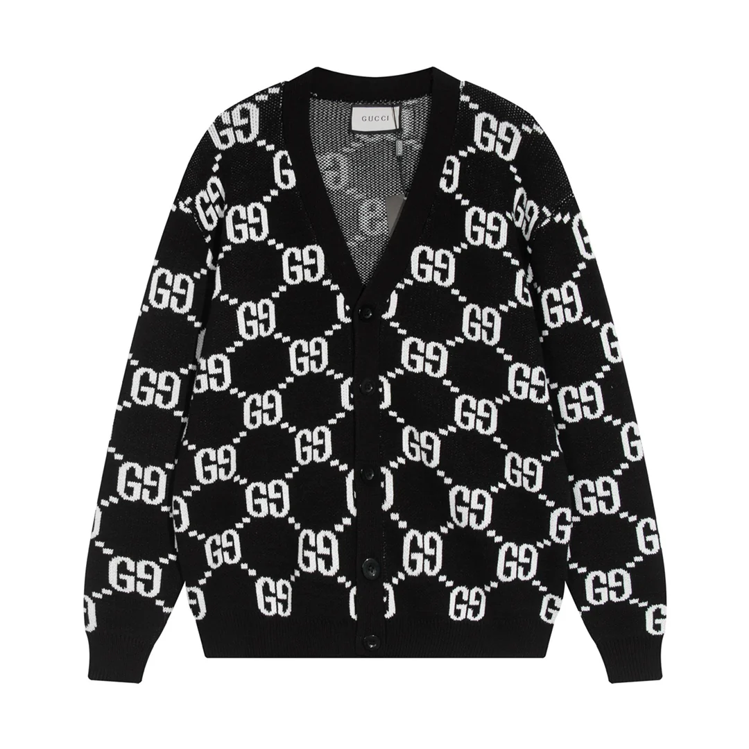 Jacquard cashmere sweater cardigan