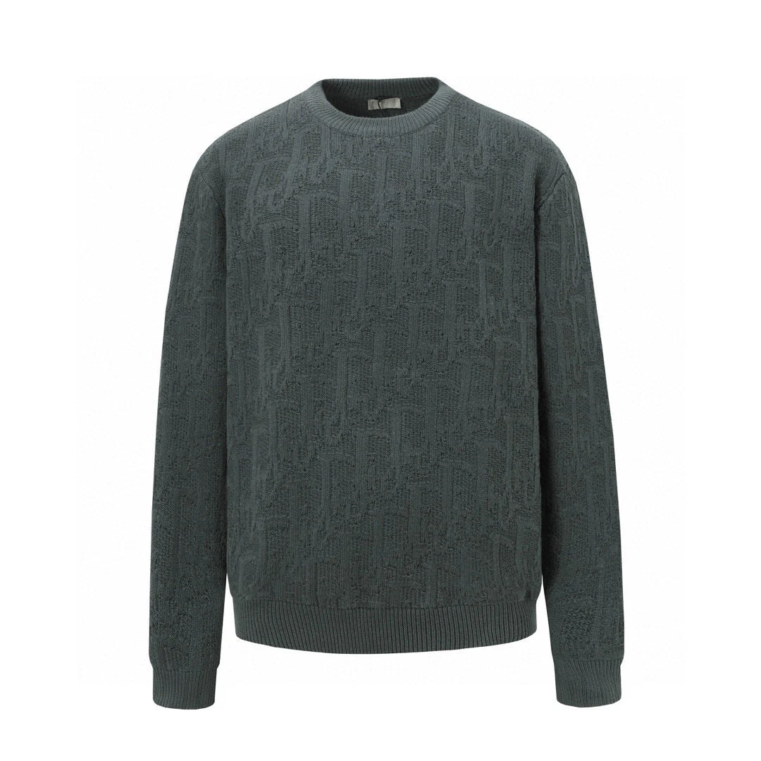 Knitted jacquard cashmere sweater