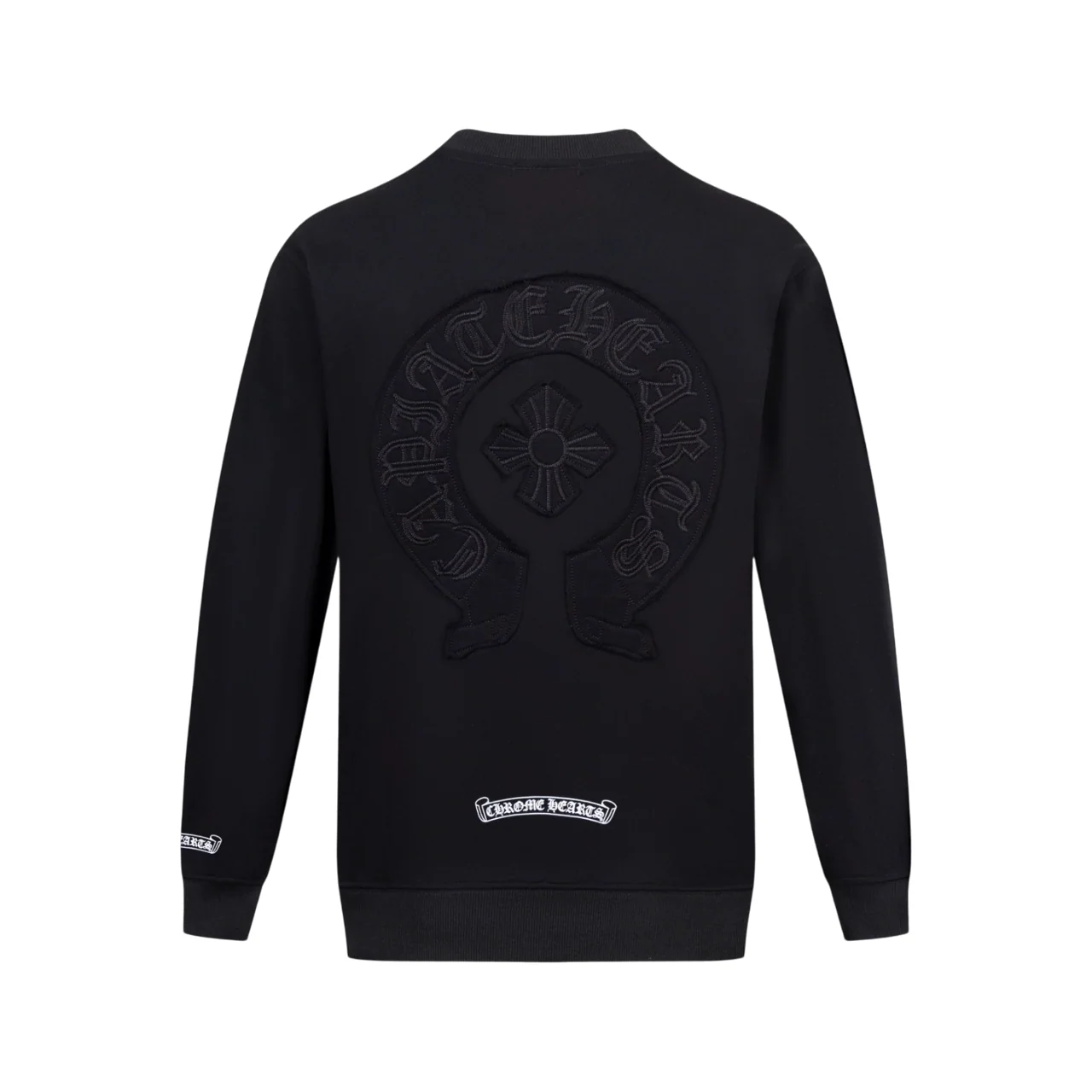 Embroidered patch sweatshirt