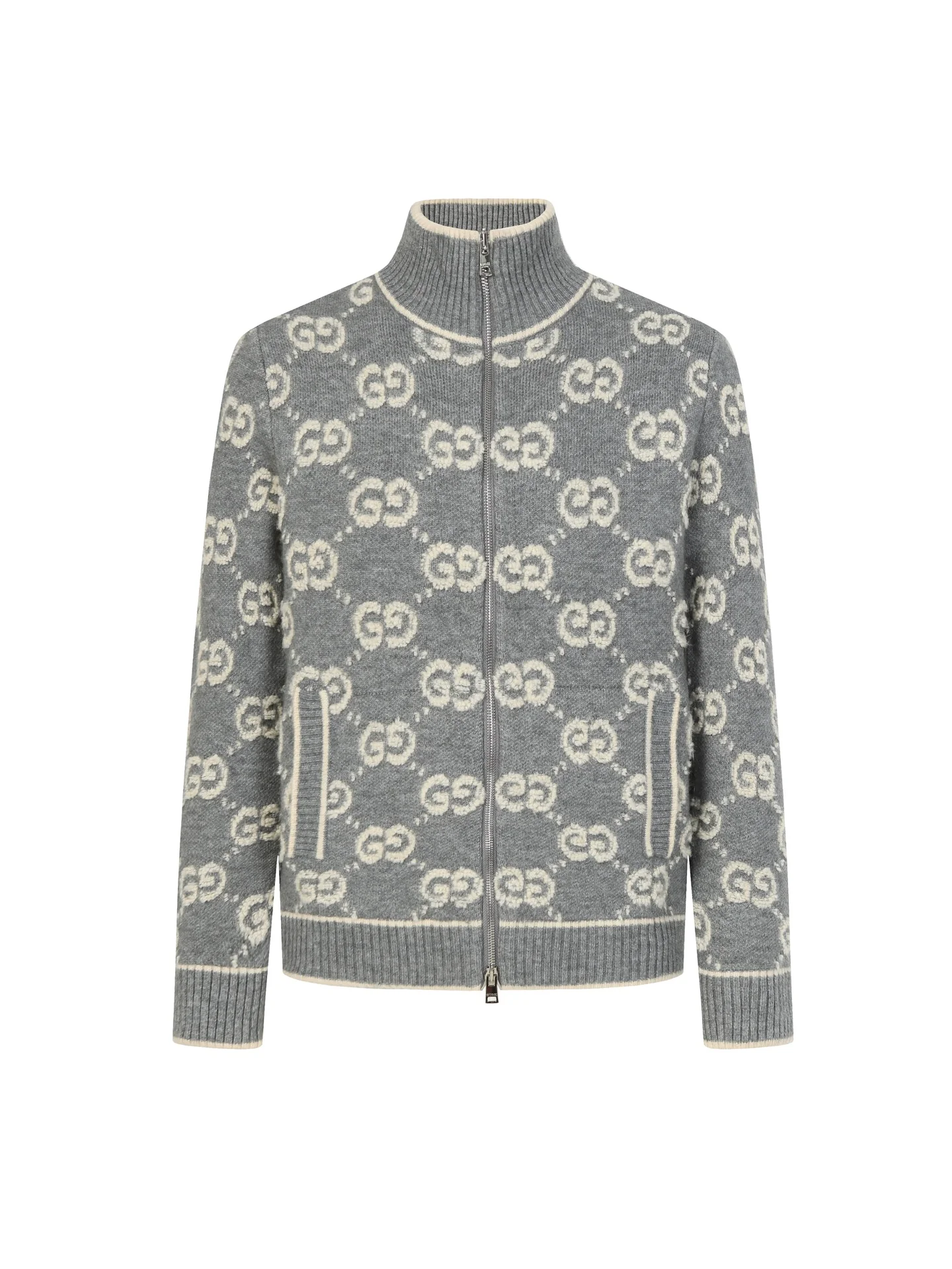jacquard knit cardigan sweater
