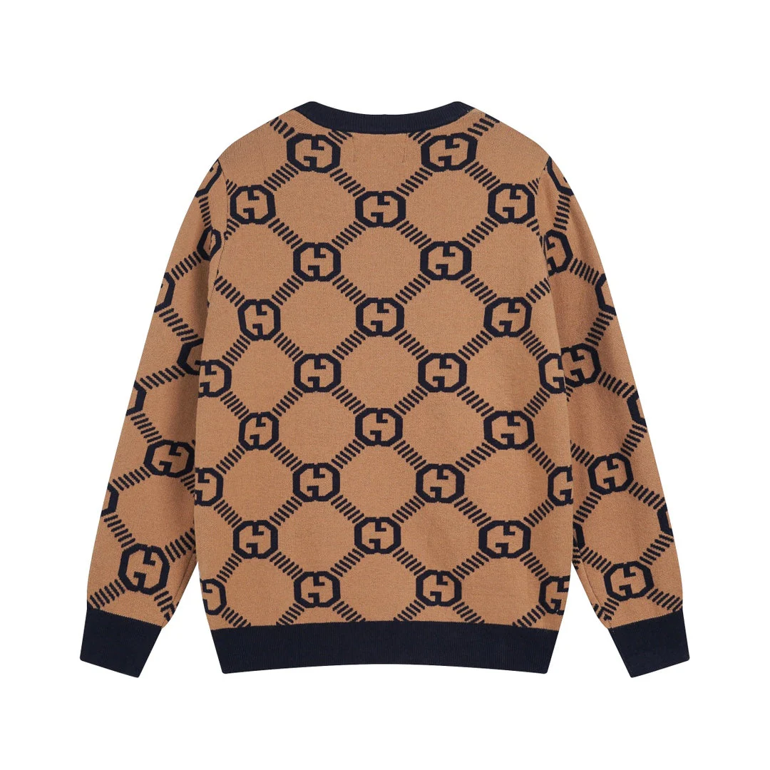 Jacquard-knit cashmere sweatshirt