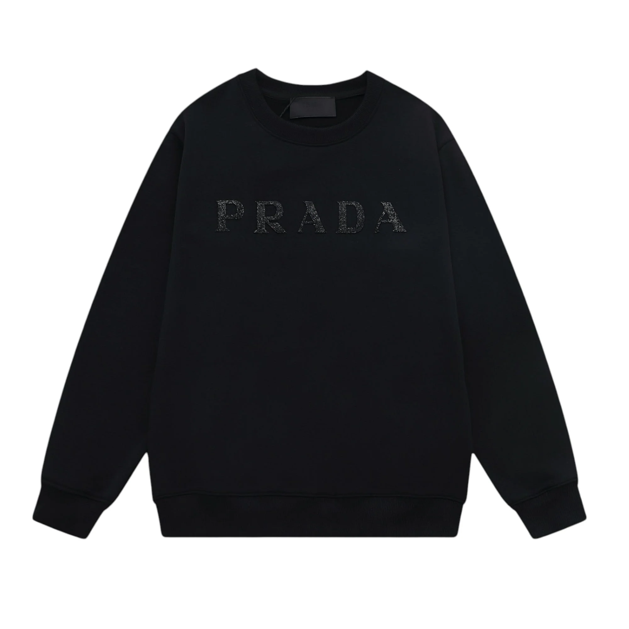 Diamond round neck cotton sweatshirt