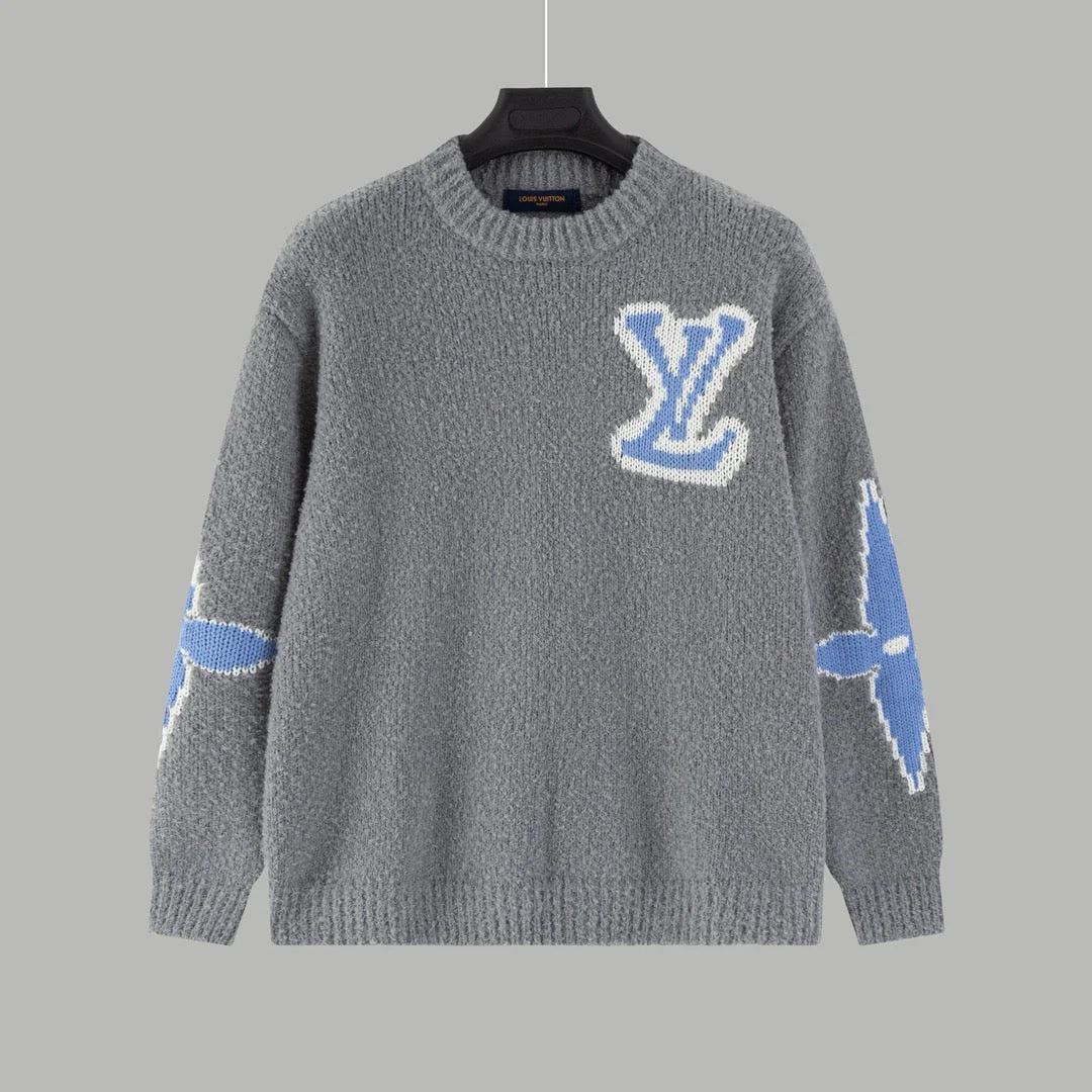 3 Color four-leaf jacquard sweater