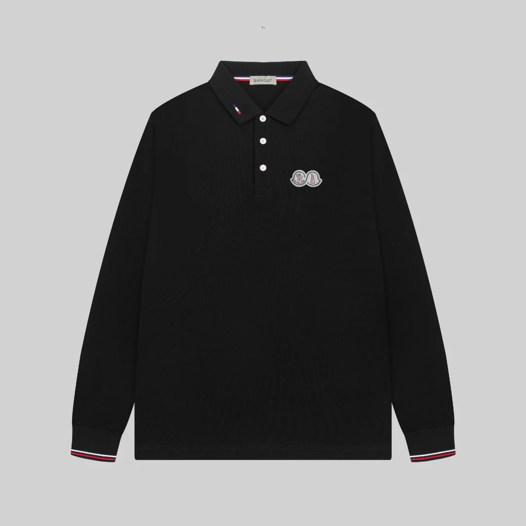 Embroidery lapel polo long-sleeved T-shirt