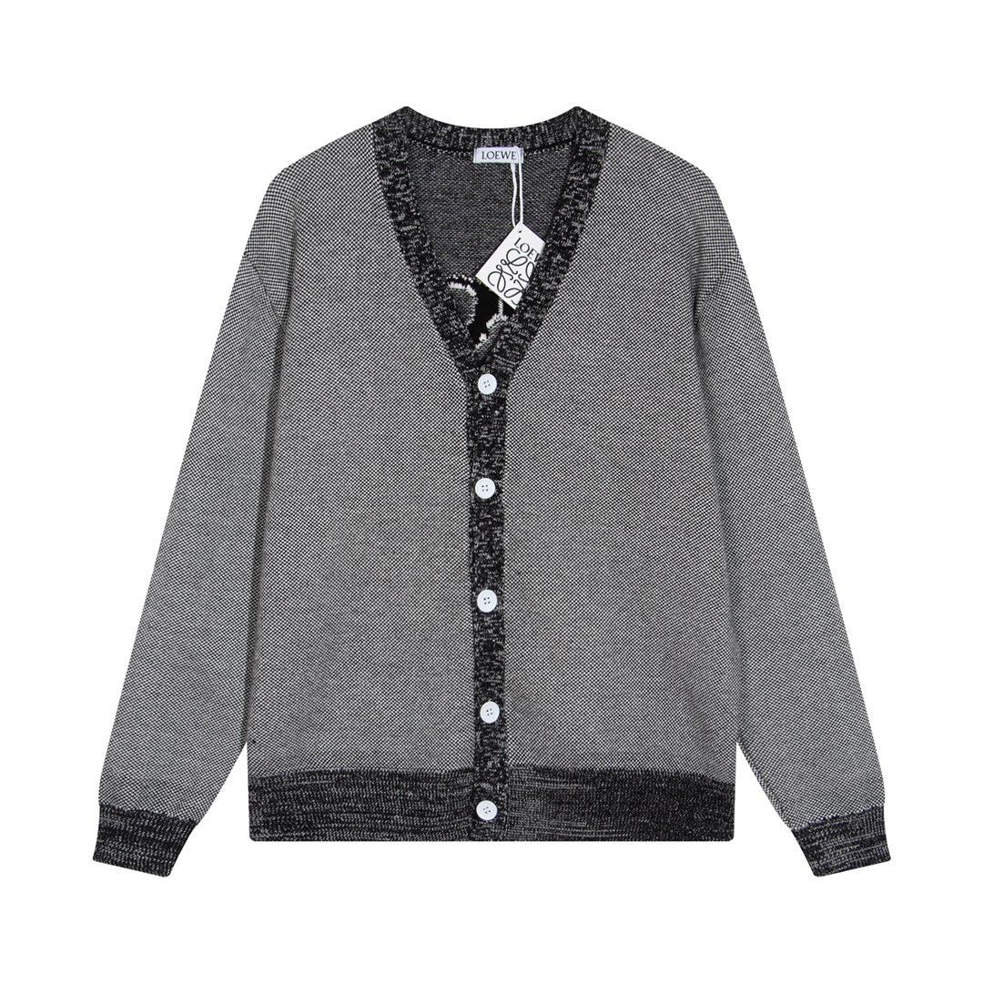 Jacquard cashmere sweater cardigan
