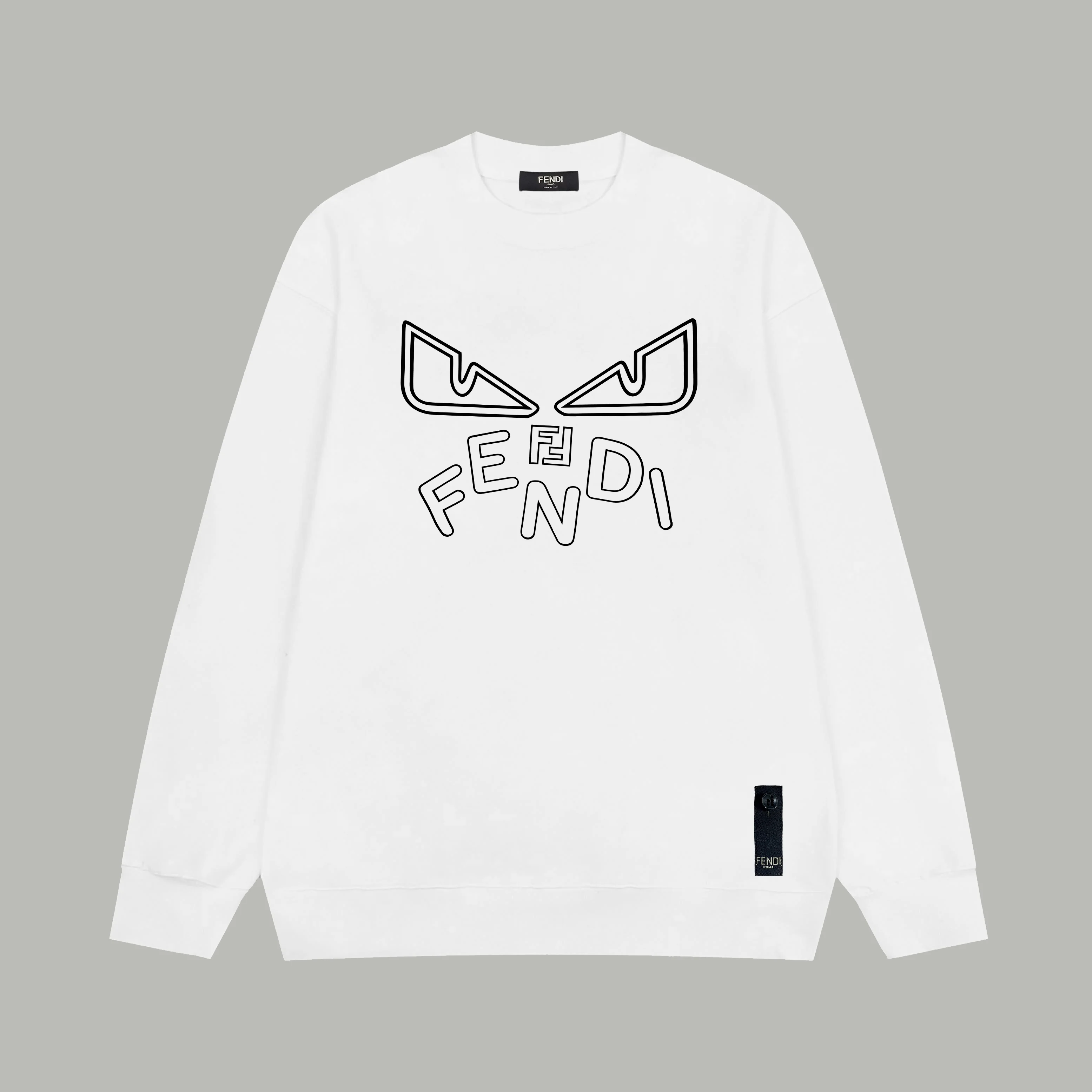 Eye graffiti print cotton sweatshirt