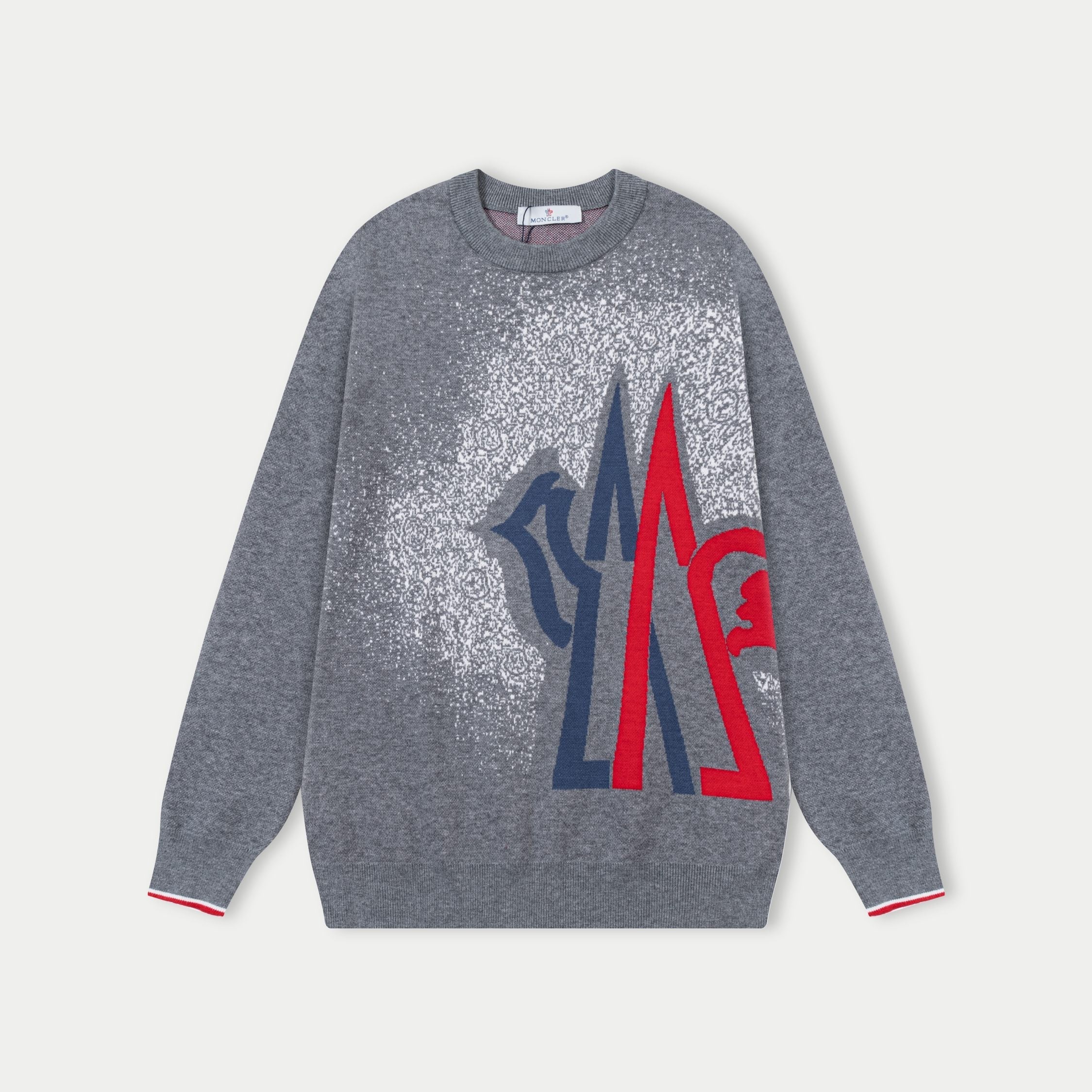 jacquard crew neck cashmere sweatshirt