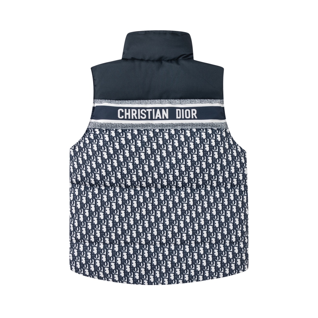 Houndstooth Reversible Down Vest