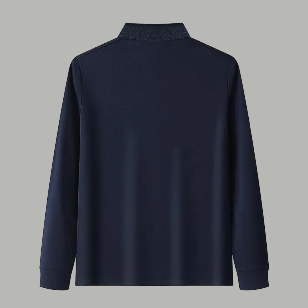 Pocket lapel polo long-sleeved T-shirt