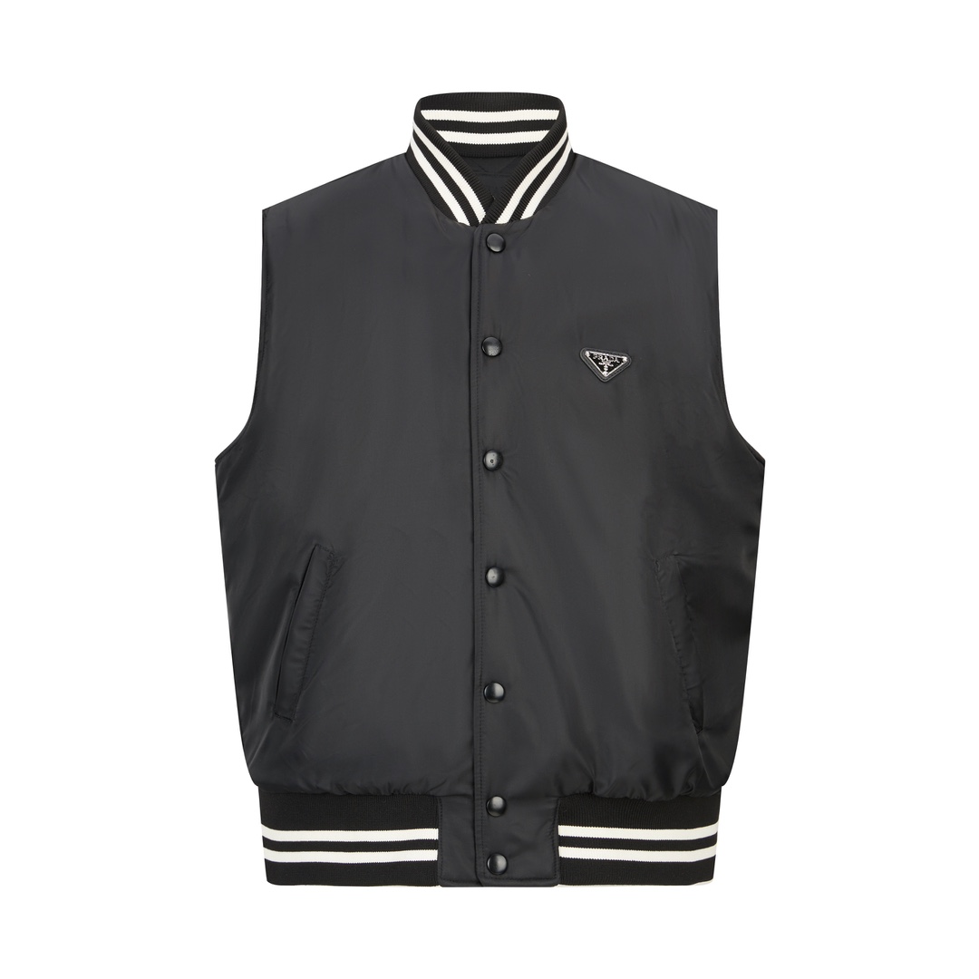 Corner Label Nylon Quilted Vest