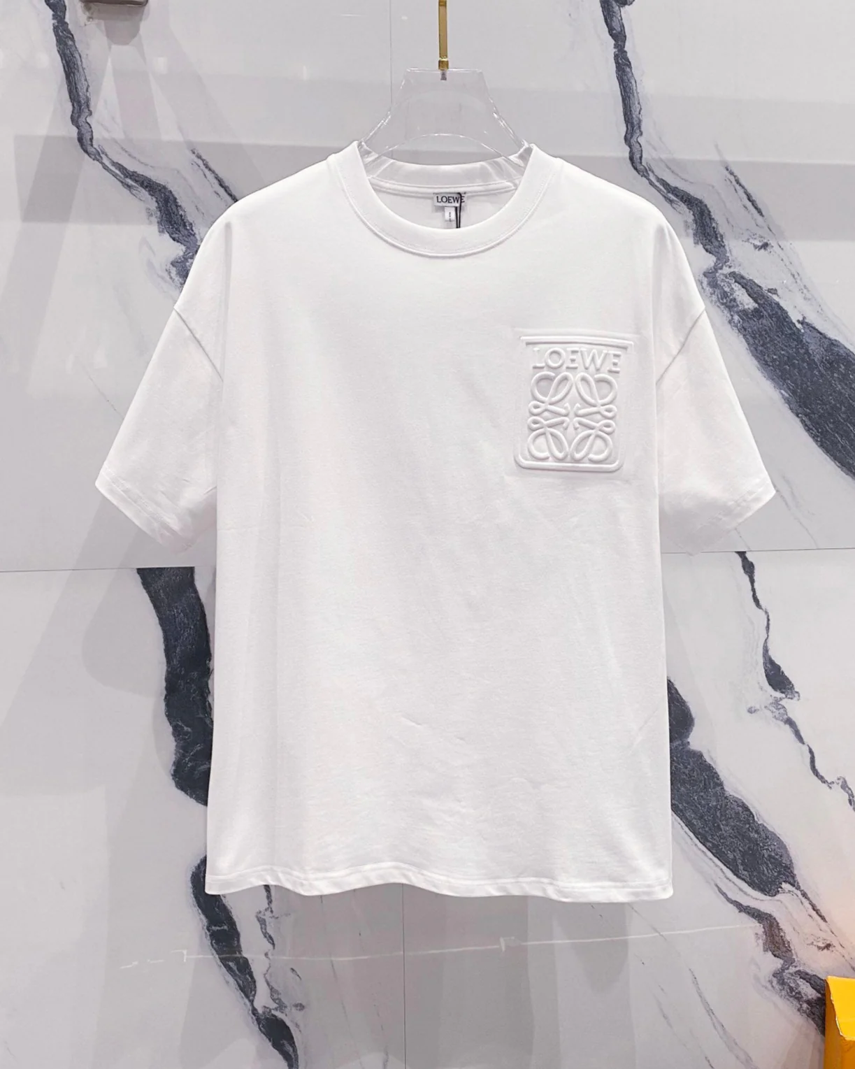 3D cotton crew neck T-shirt