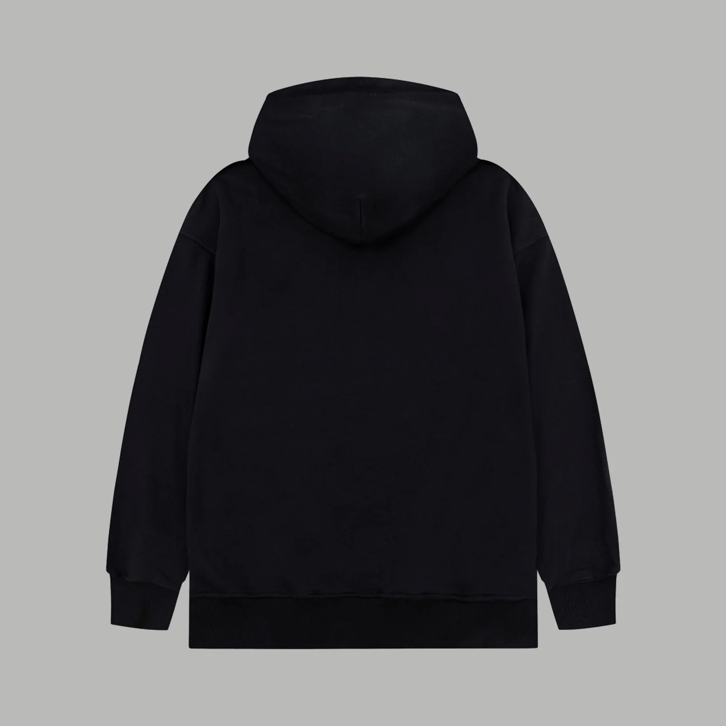 Embroidered zip-up hooded sweatshirt