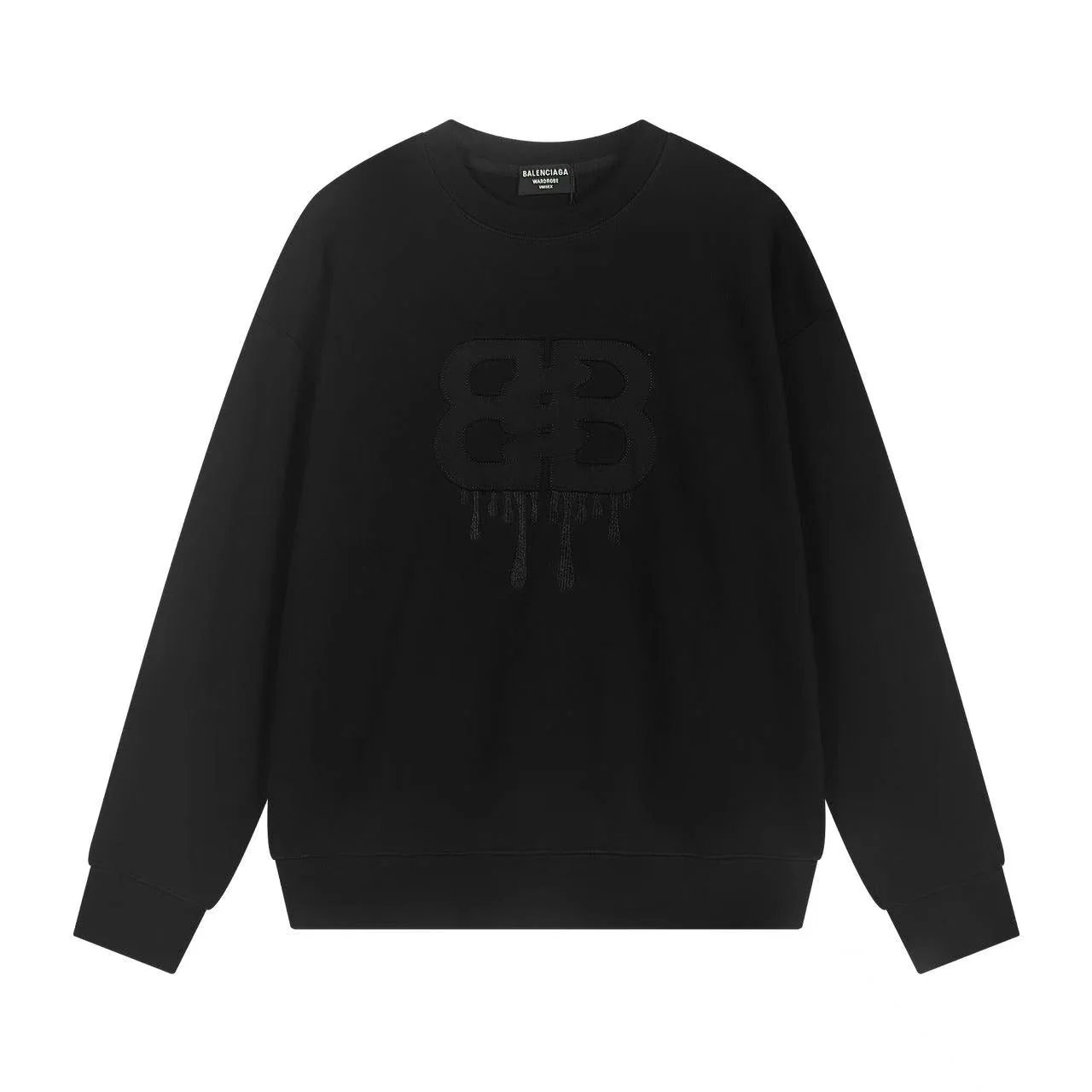 Crew neck patch sweatshirt