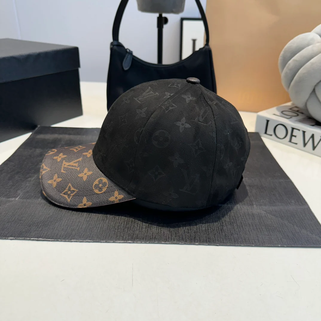 Embossed leather baseball cap