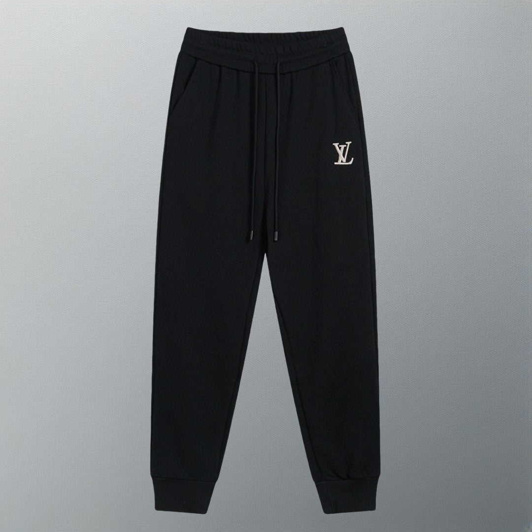 Embroidery drawstring casual trousers