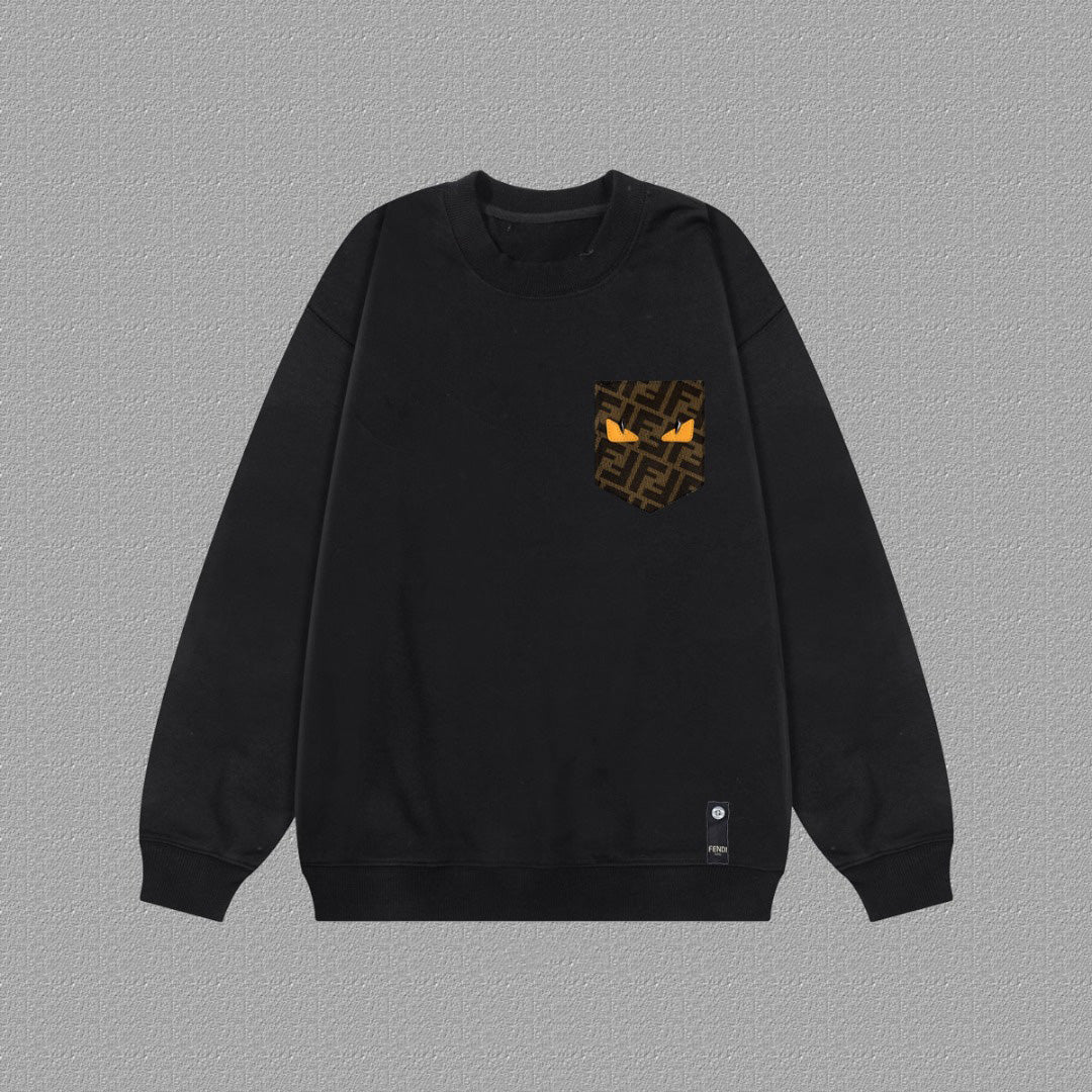 Pocket crew neck sweatshirt