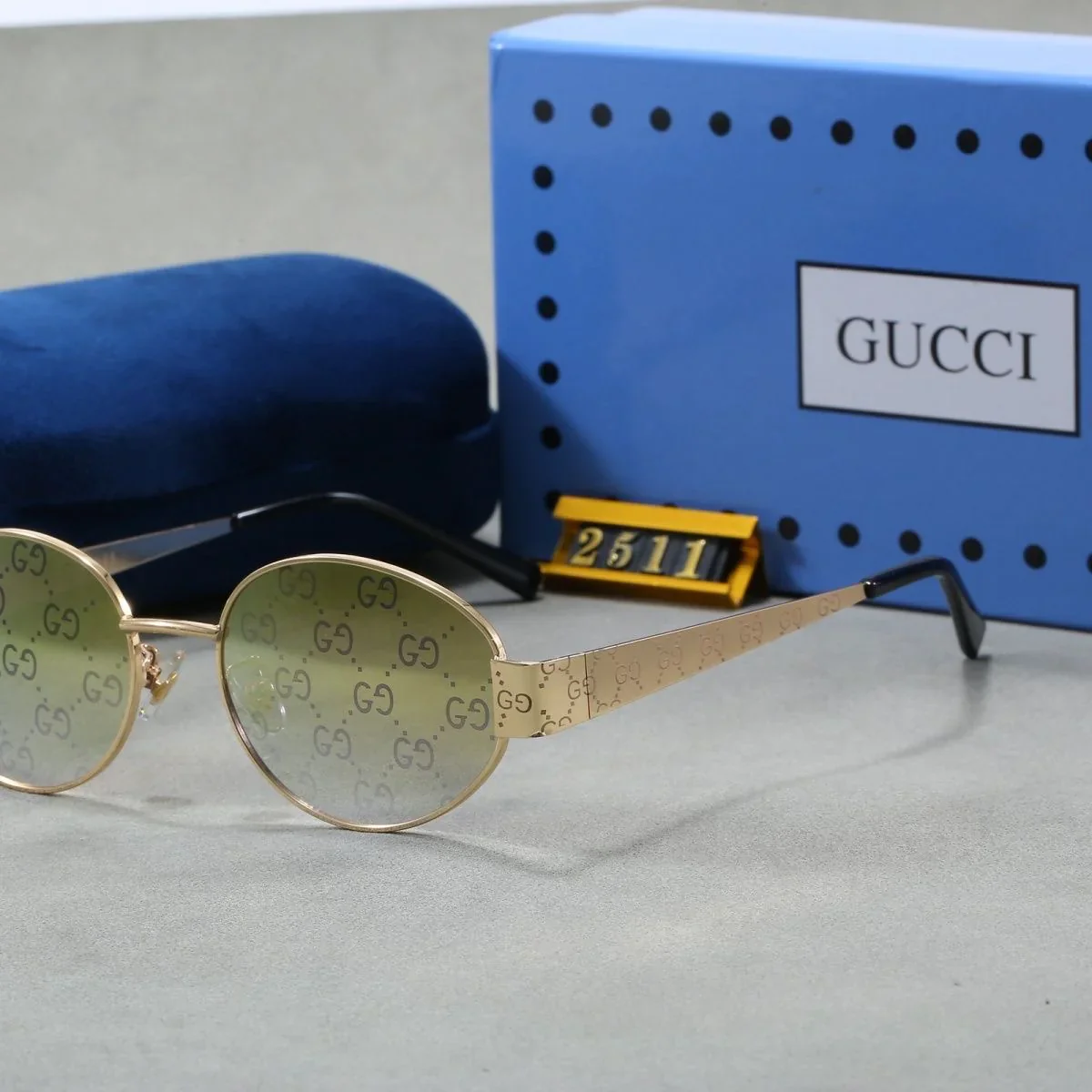 New Metal Retro Oval Sunglasses UV Protection Sunglasses Premium Sunglasses