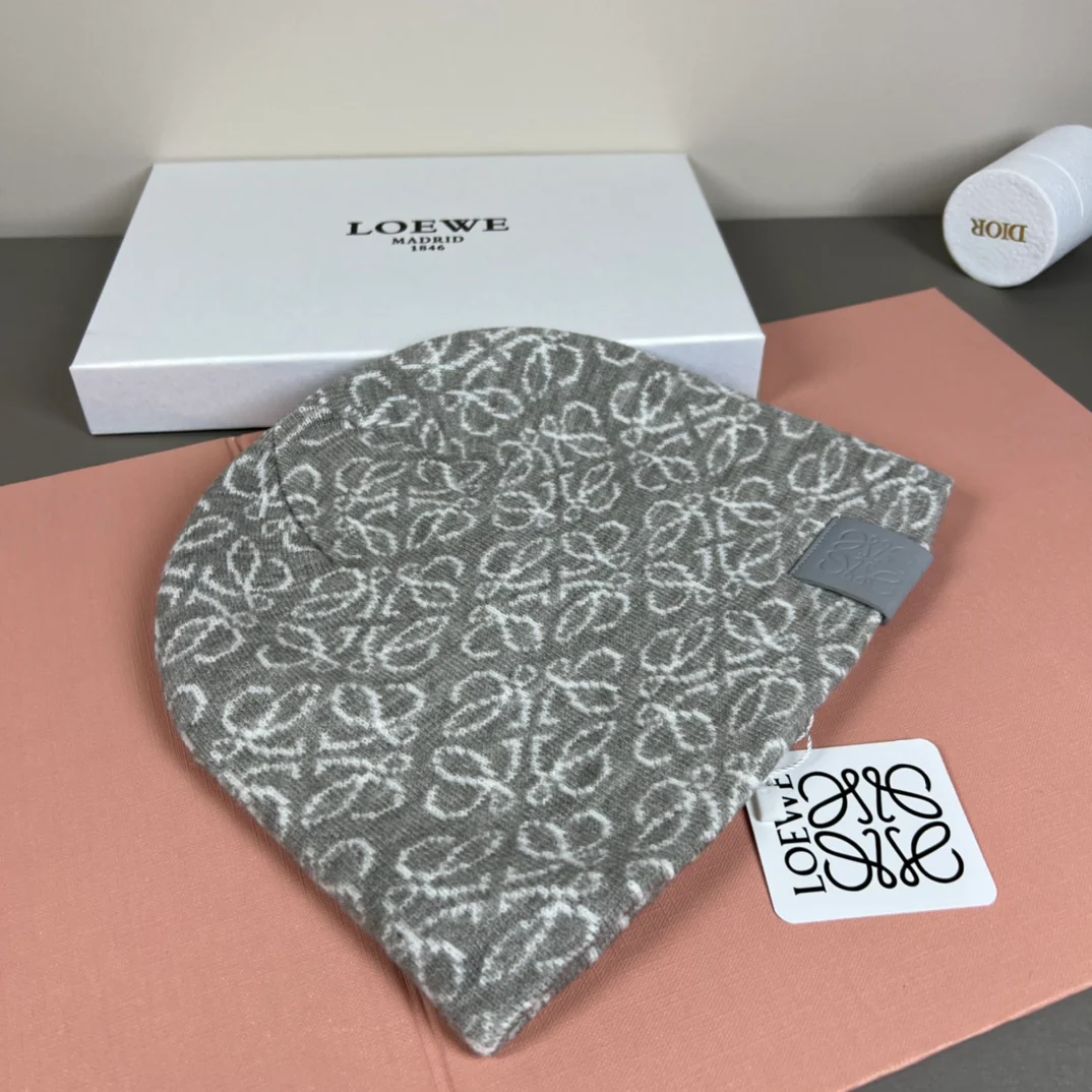 Jacquard Cashmere Knitted  Beanie