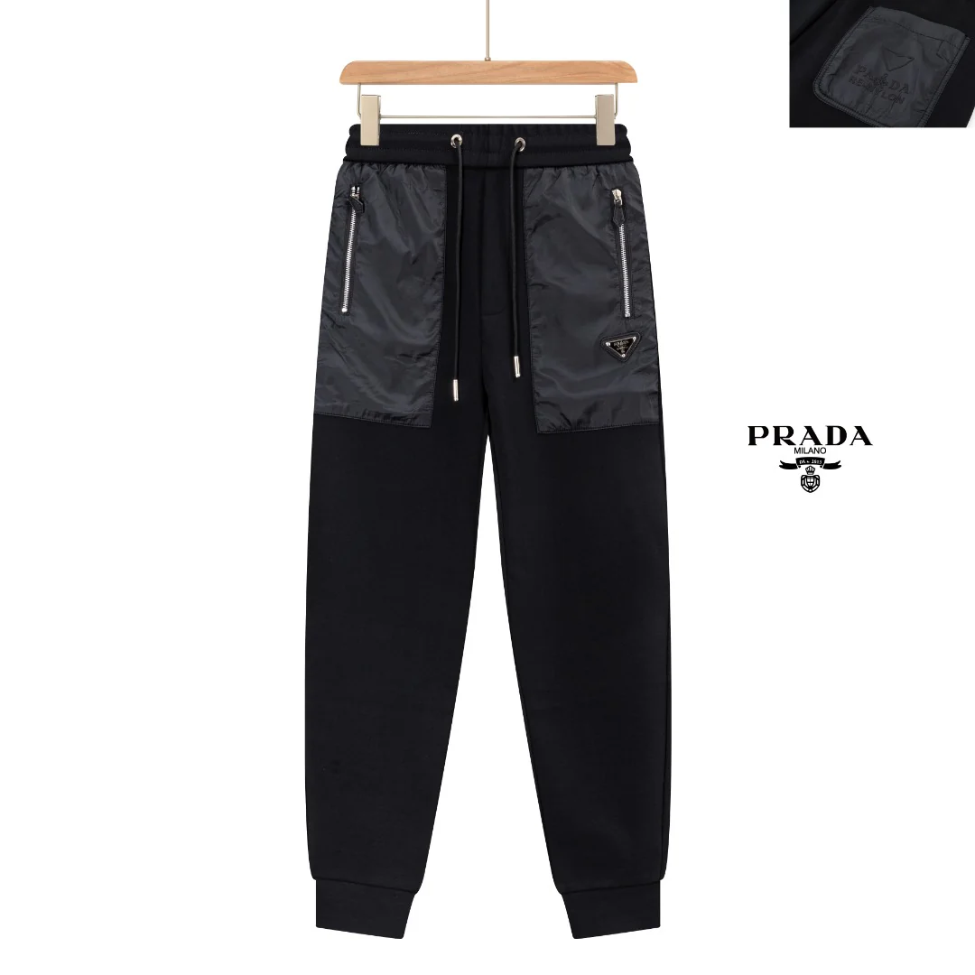 Spliced cotton rope trousers