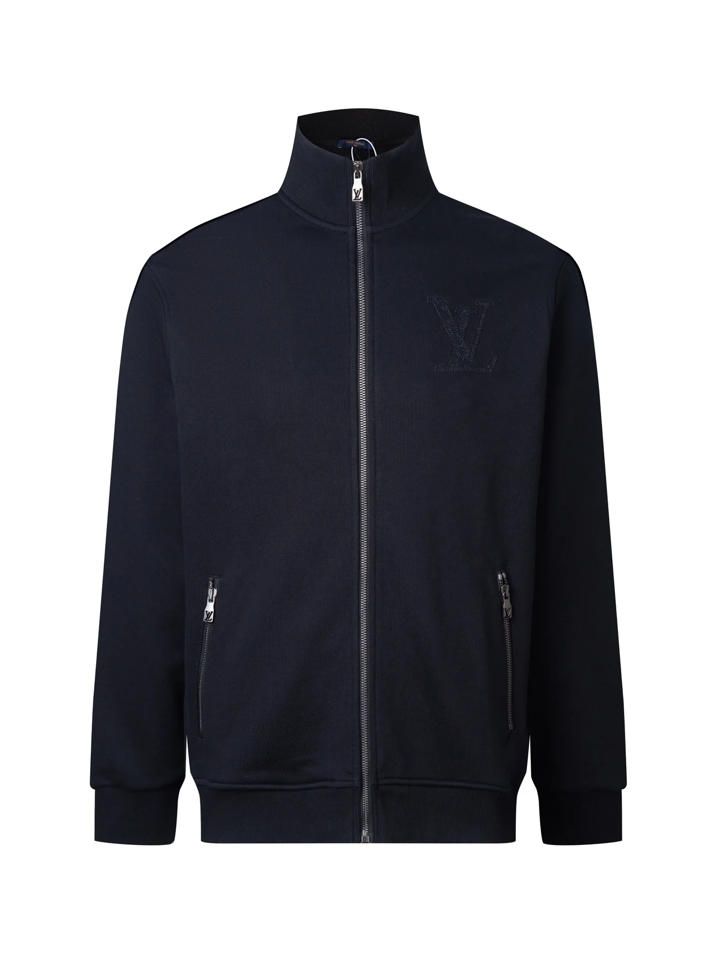 Double-sided embroidery stand-up collar jacket