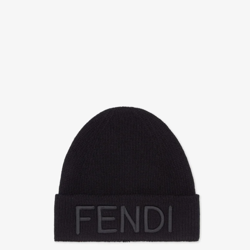 Embroidered letters  knitted beanie