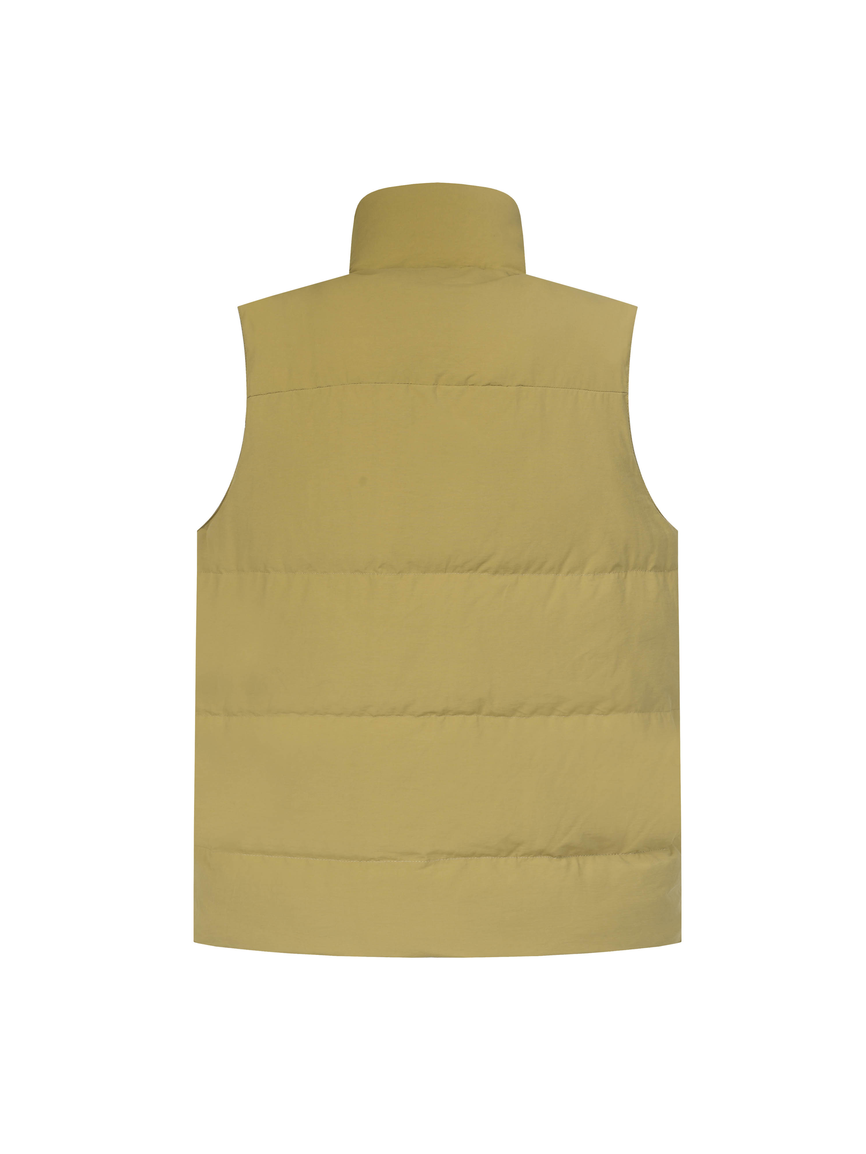 Stand-up collar button-down vest