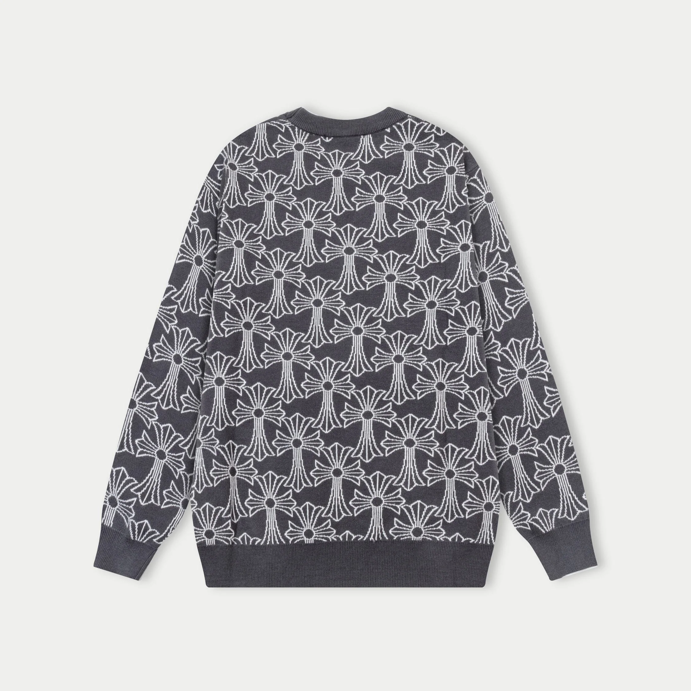 jacquard crew neck cashmere sweatshirt