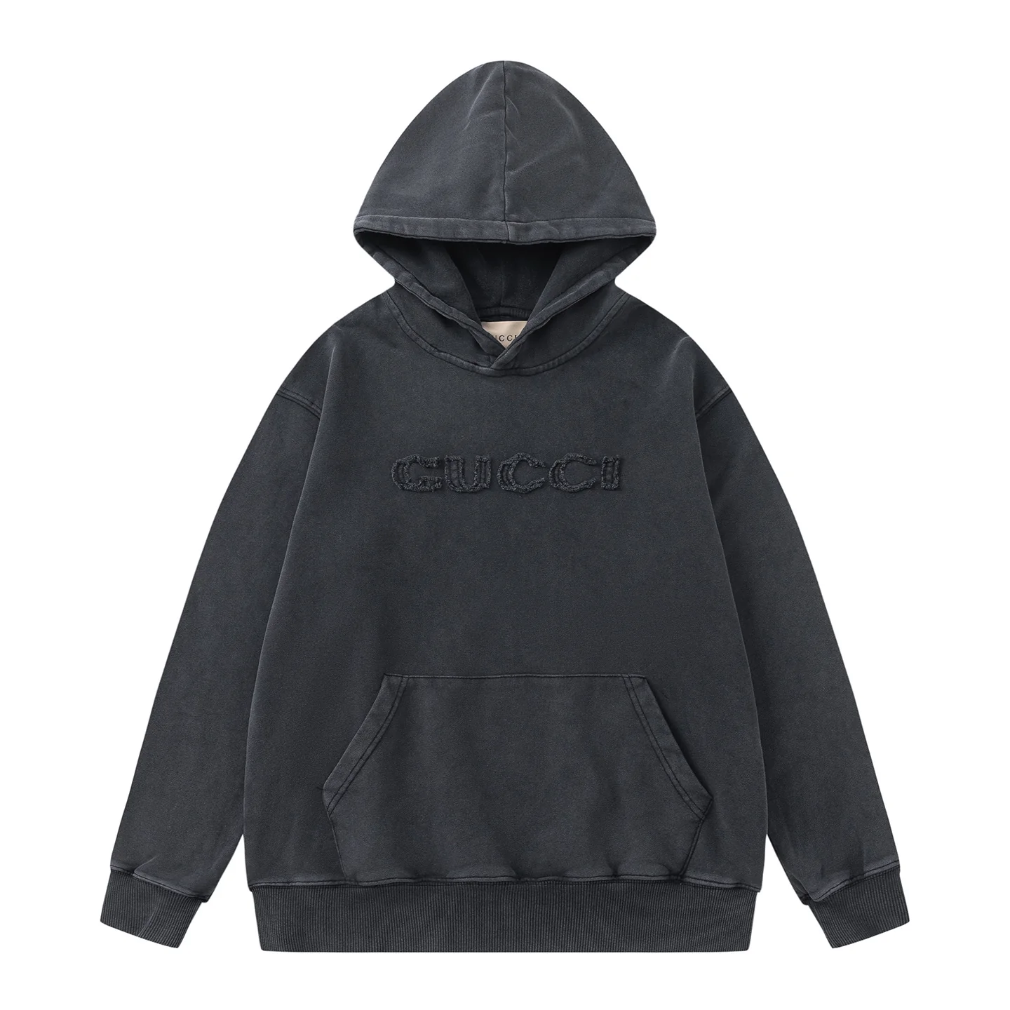 Washed hooded sweatshirt