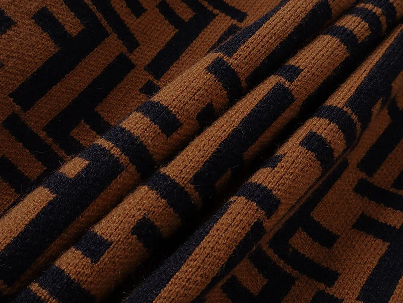 Jacquard-knit cashmere sweatshirt