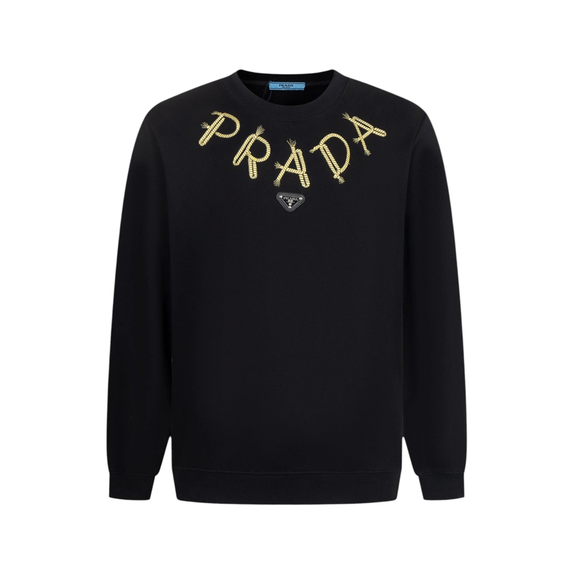 Embroidered crew neck cotton sweatshirt