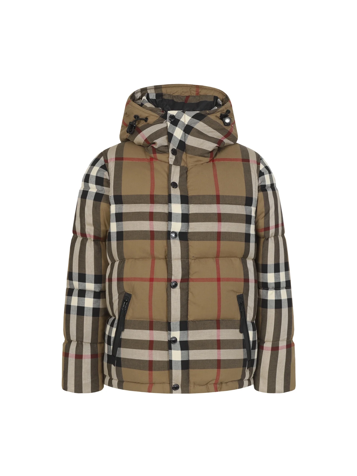 Classic Check Hooded Down Jacket