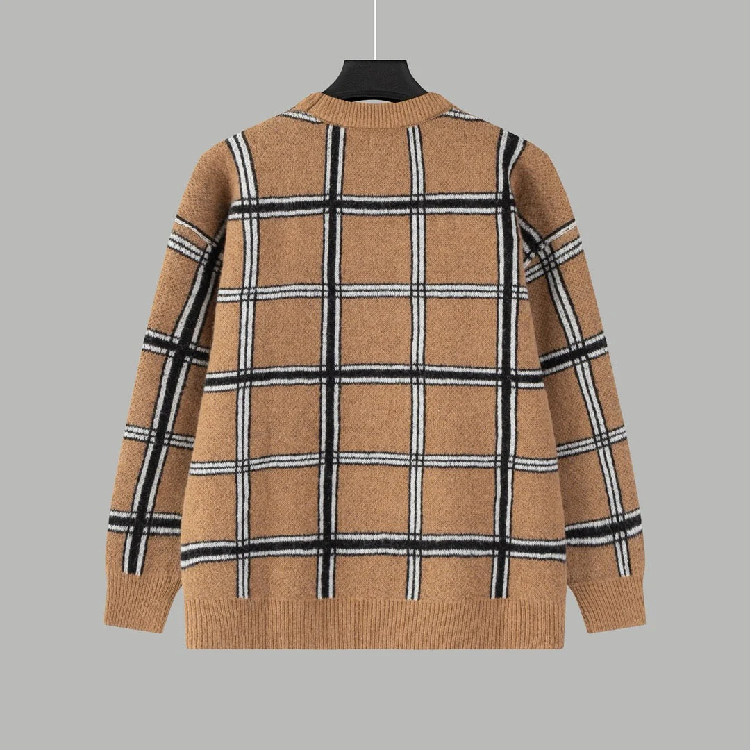Classic Plaid Camel Sweater