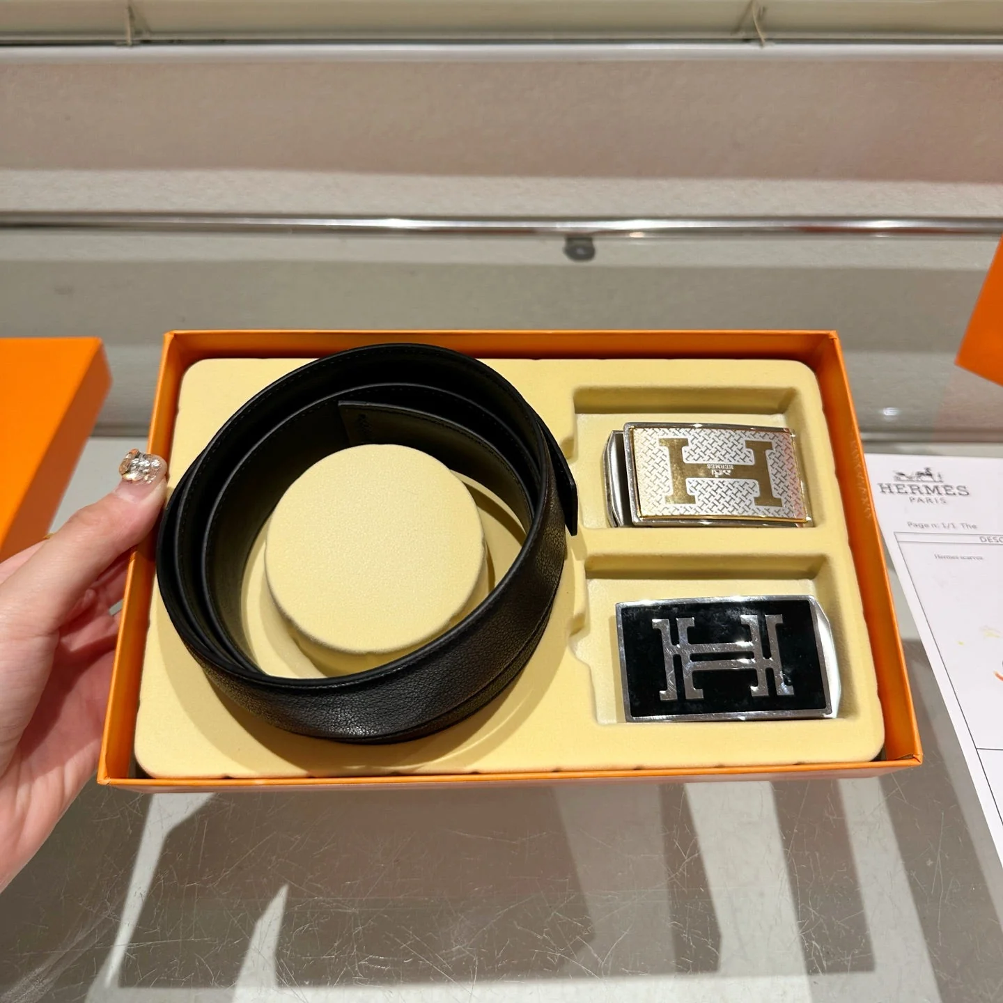 Fashion Double Buckles Belt Gift Box