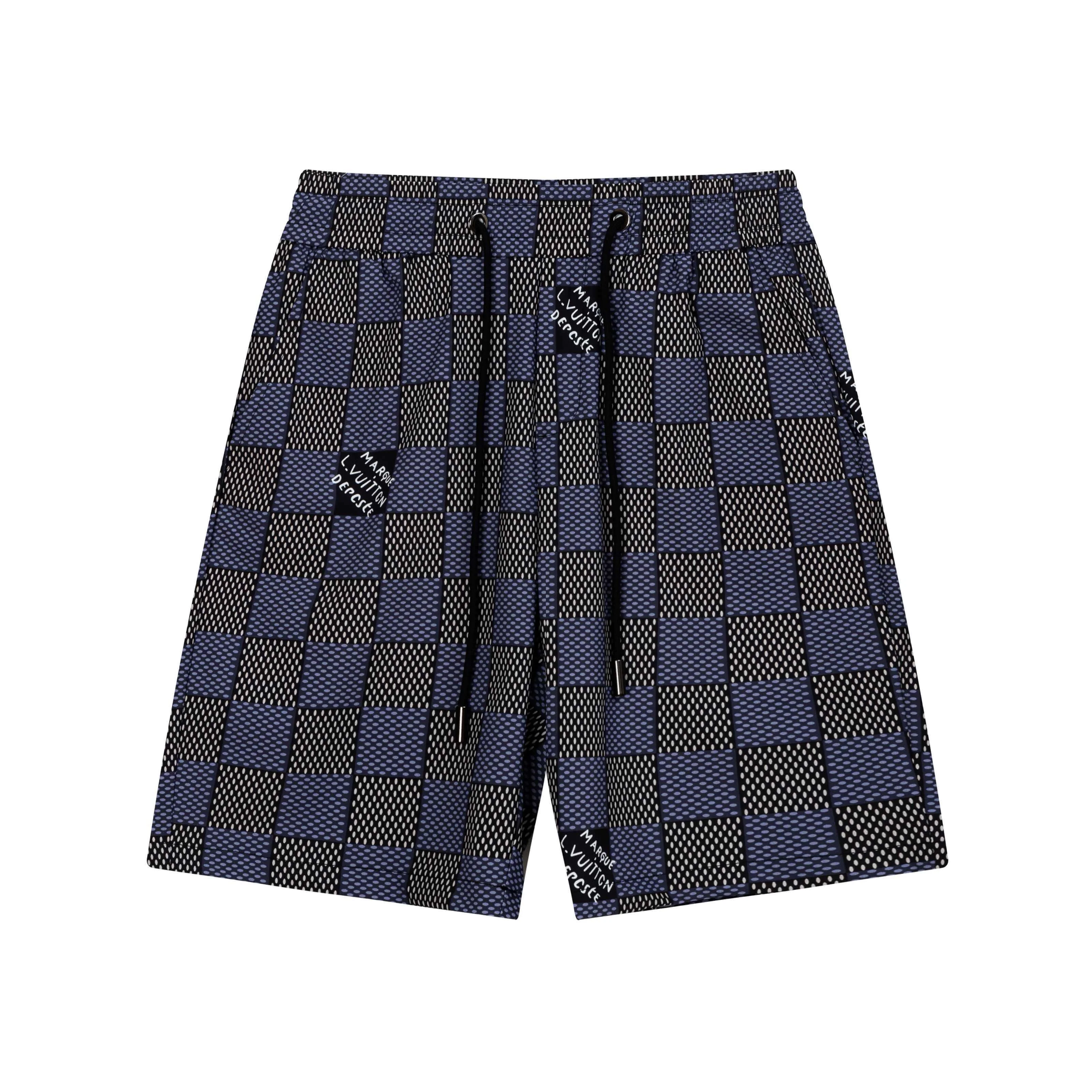 Plaid Design Beach Shorts