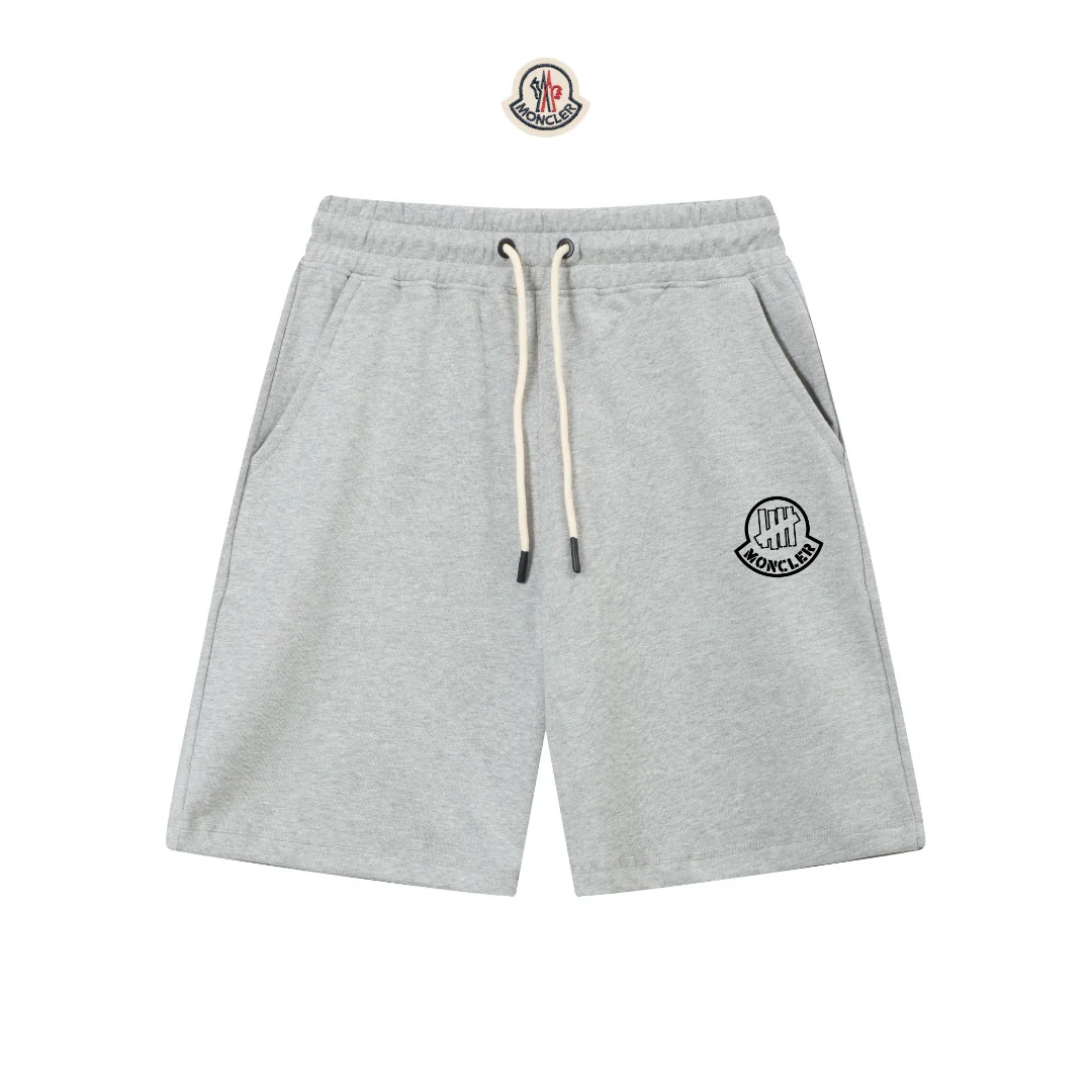 Printed embroidered cotton shorts