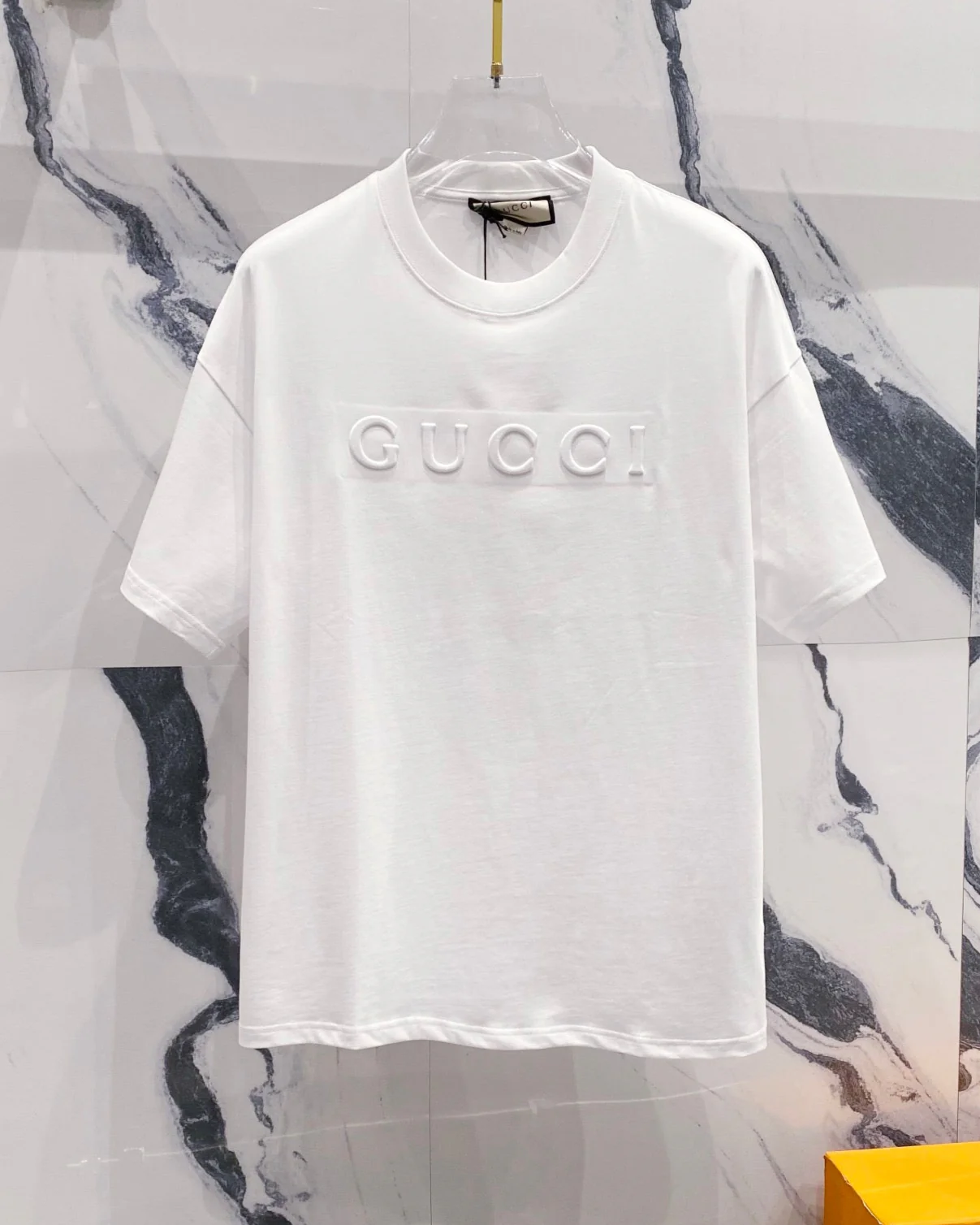 3D cotton crew neck T-shirt