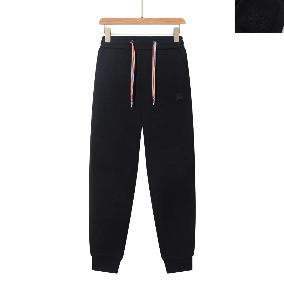 Embroidery cotton drawstring trousers