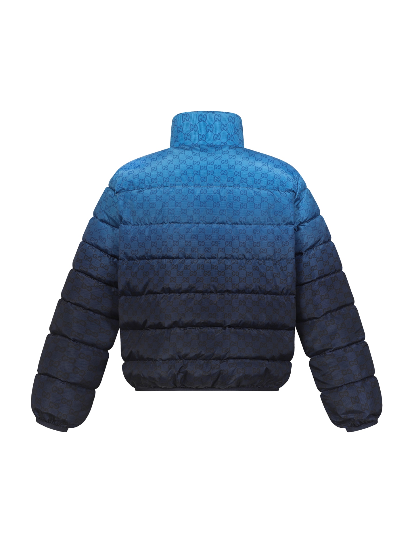 Printed plain weave poplin down jacket