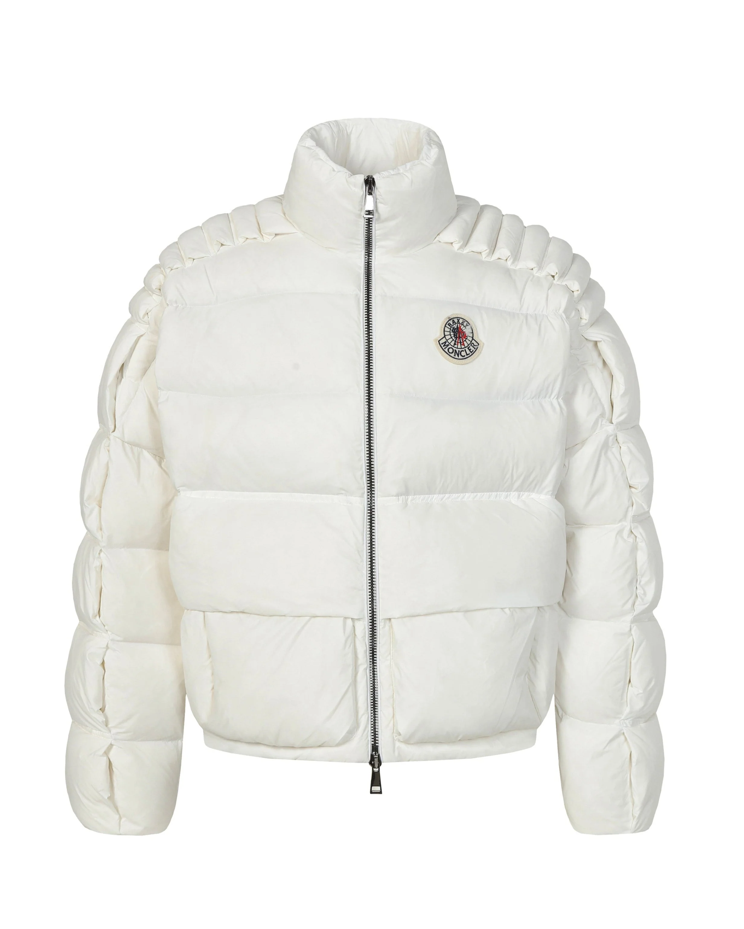 3D Quilted Zip-Up Down Jacket