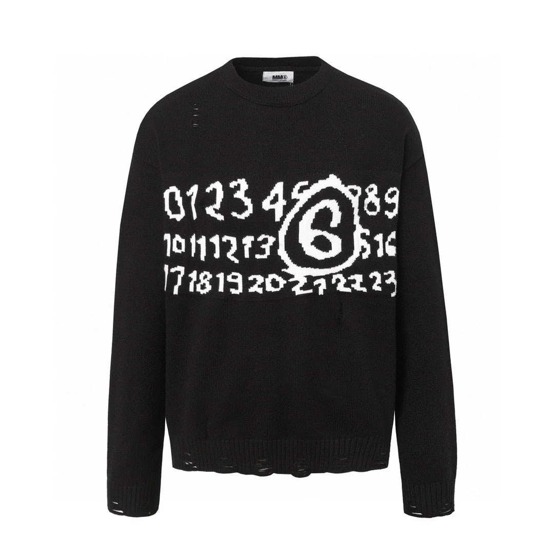 knitted jacquard sweatshirt