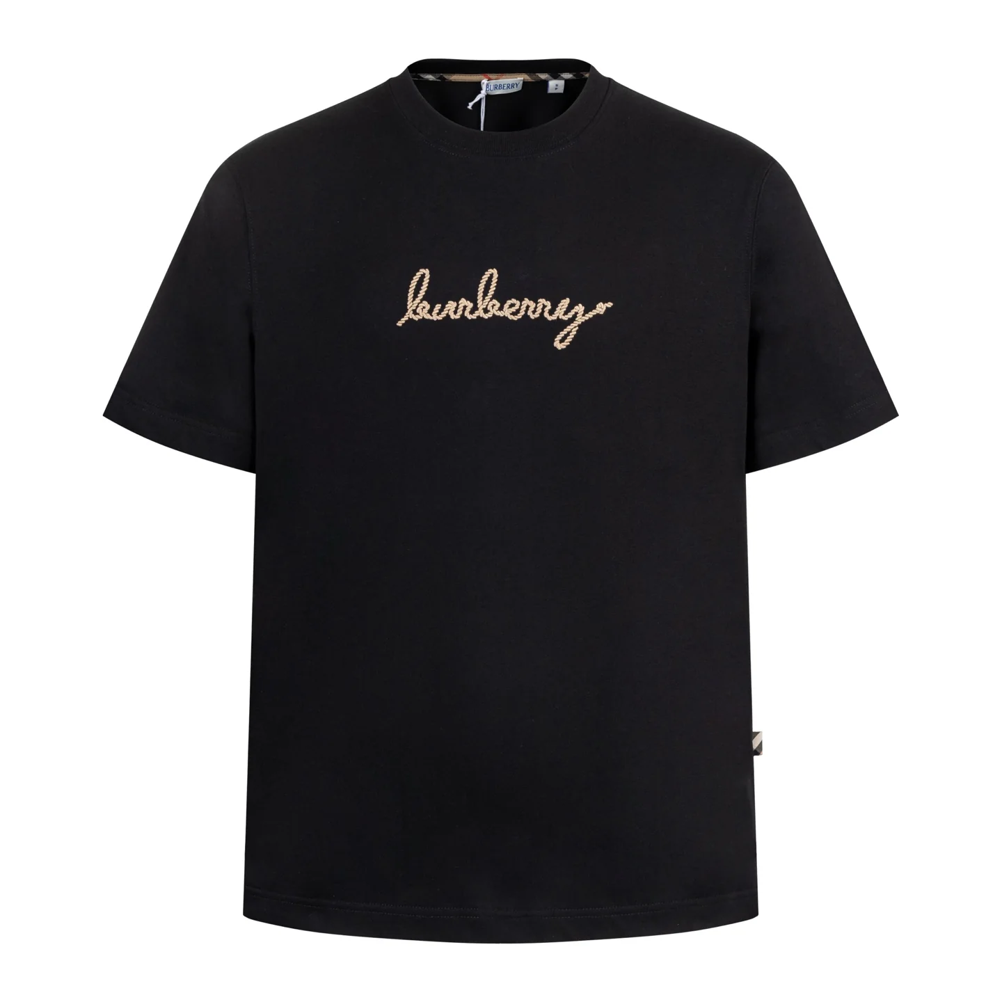 Double-sided embroidered cotton T-shirt