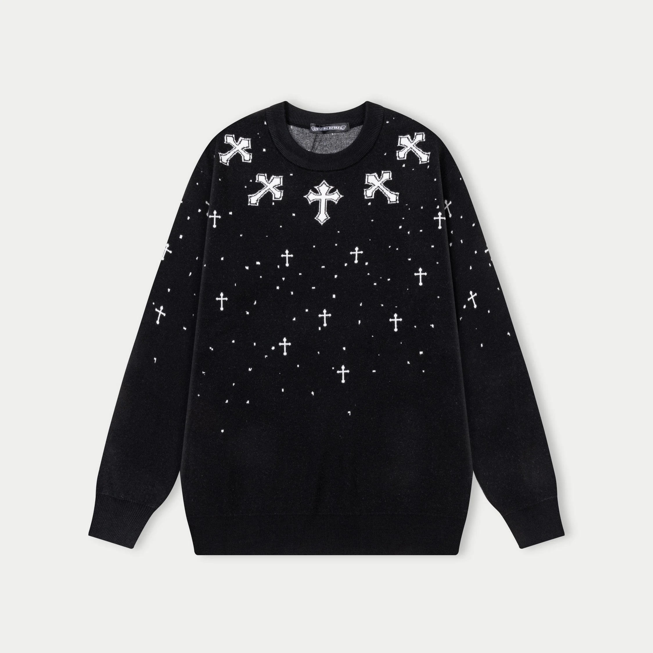 jacquard crew neck cashmere sweatshirt