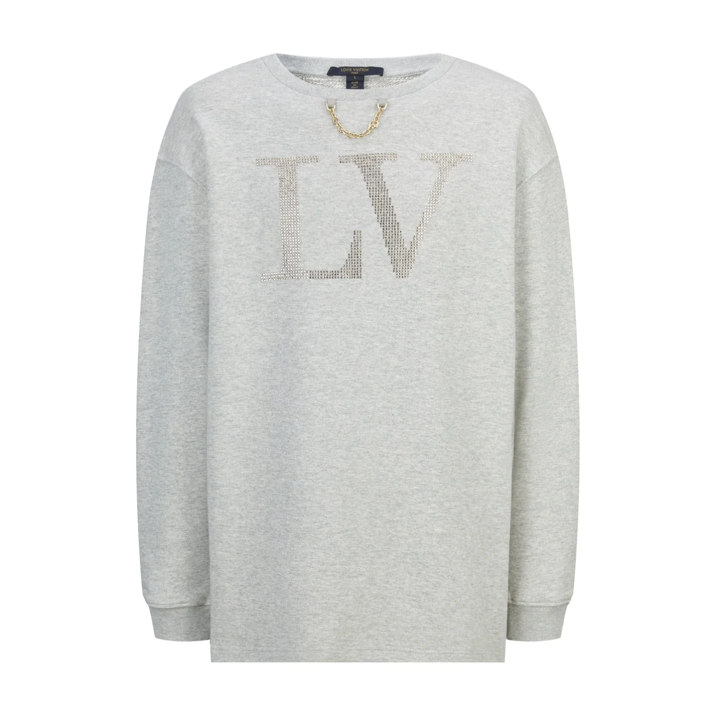Embroidered cotton crewneck sweatshirt