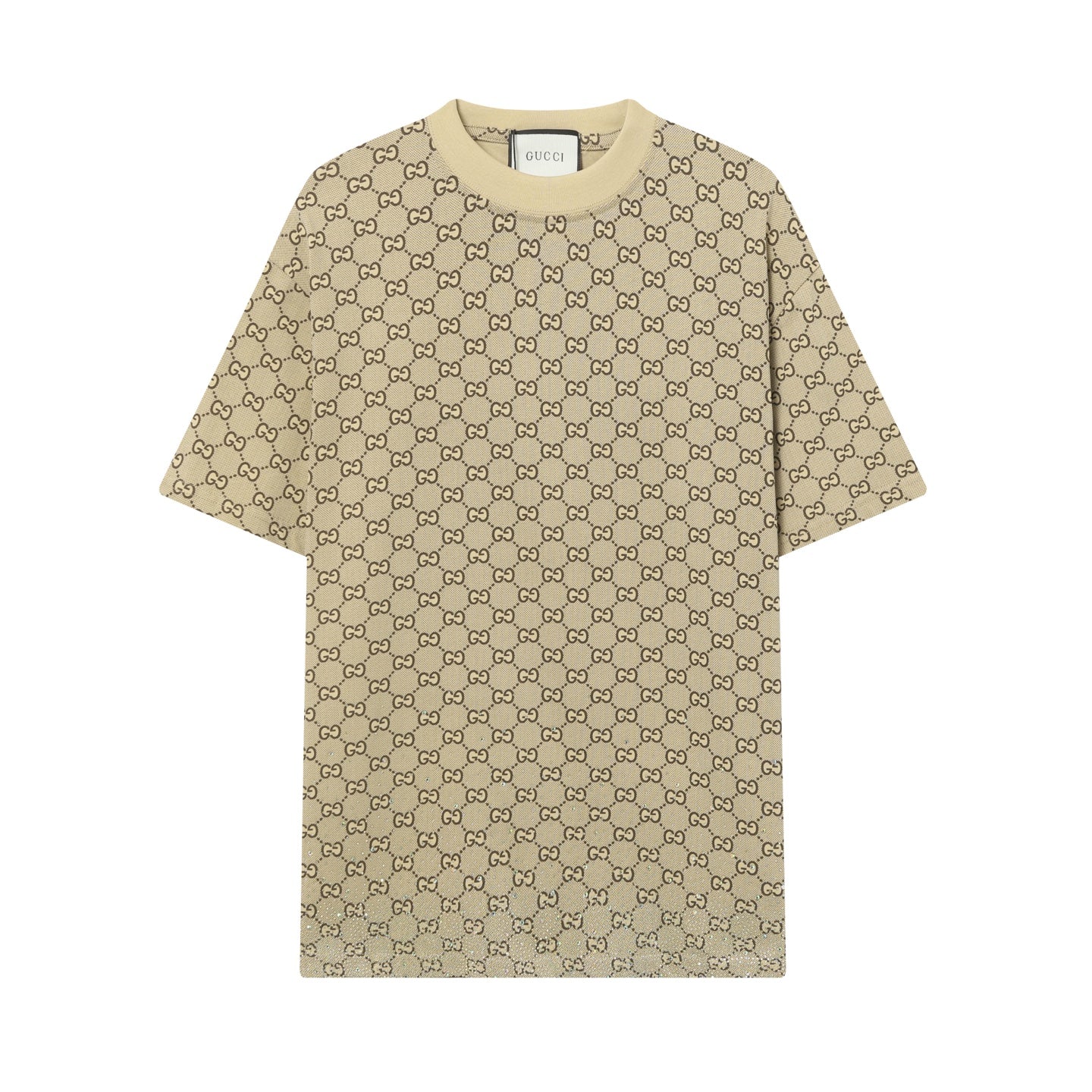 Jacquard rhinestone T-shirt