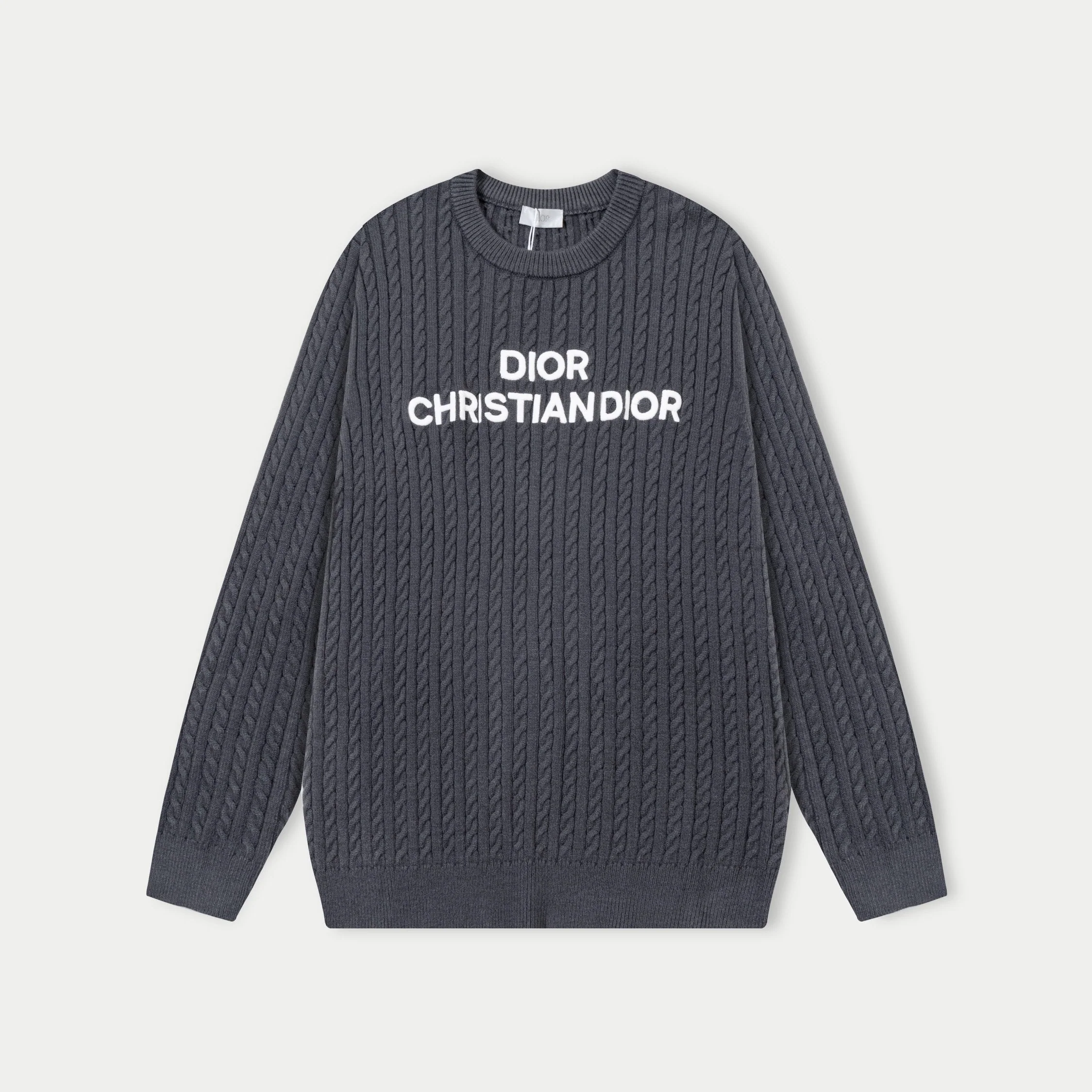 jacquard crew neck cashmere sweatshirt