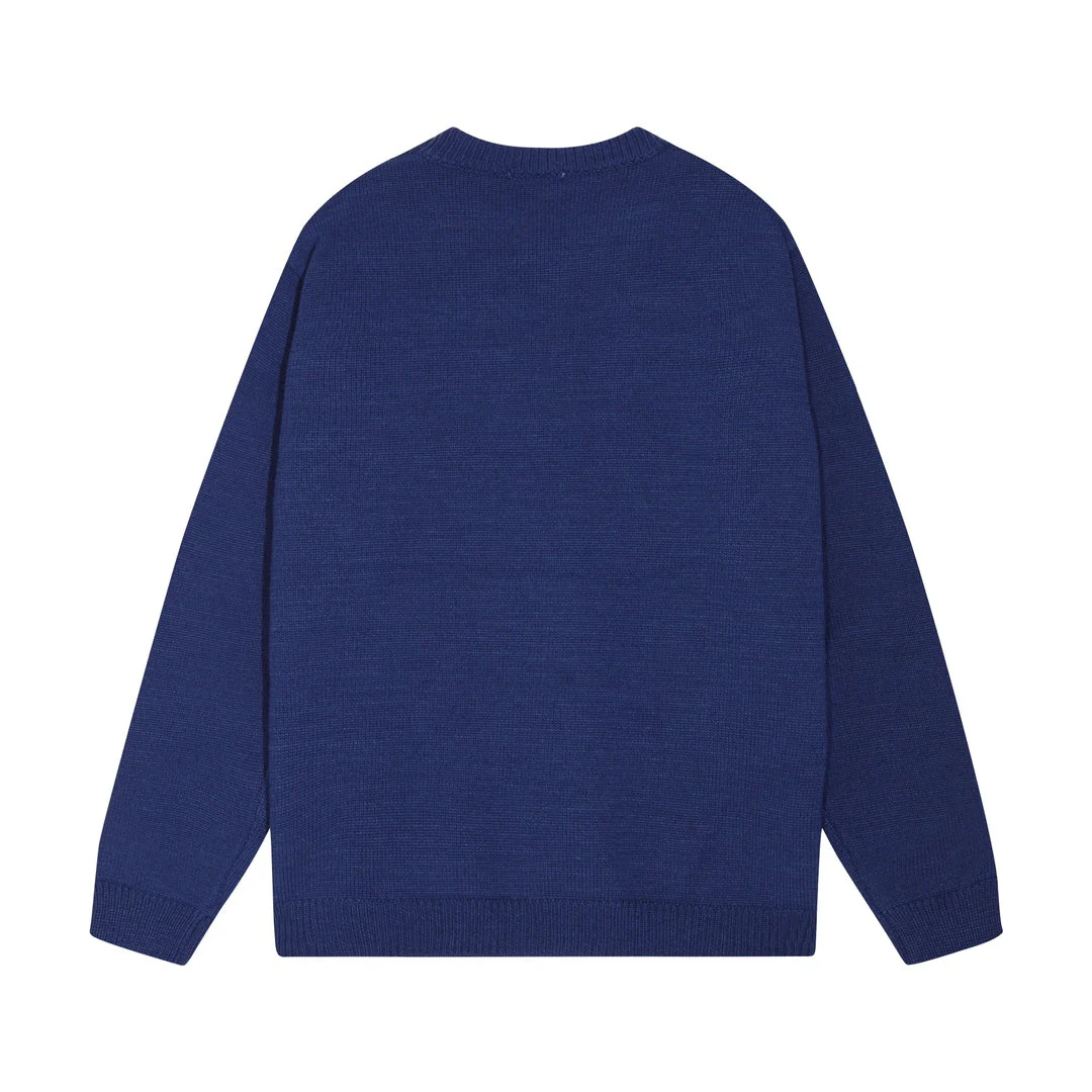 Knitted embroidered cashmere sweatshirt