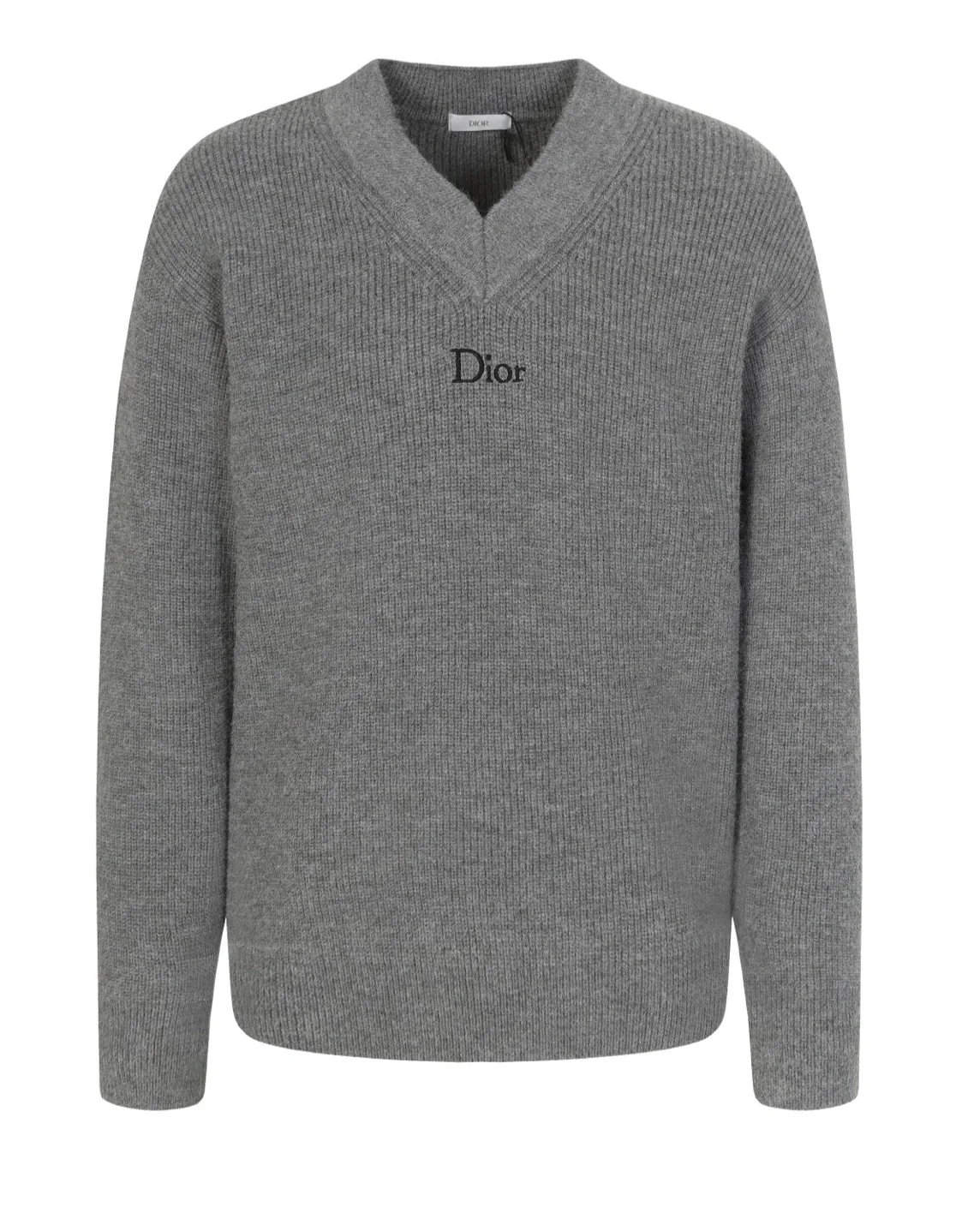 V-neck knitted sweatshirt